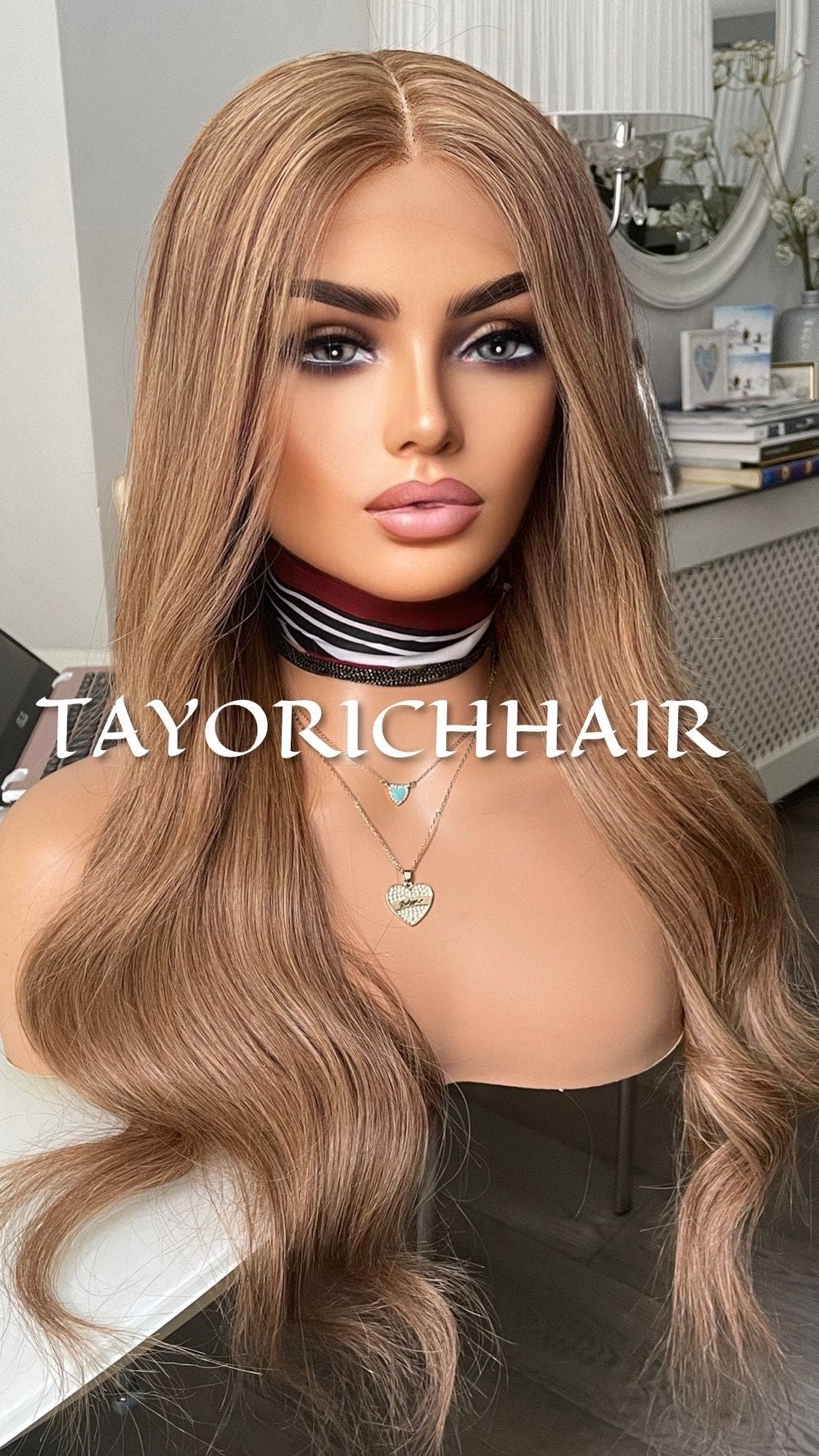Mixed Ash Blonde Real Hair Lace Front Wig 24 Inches/ 13x6 Lace Front /150 Density/ Natural Realistic Real Hair Wig for Daily Wear