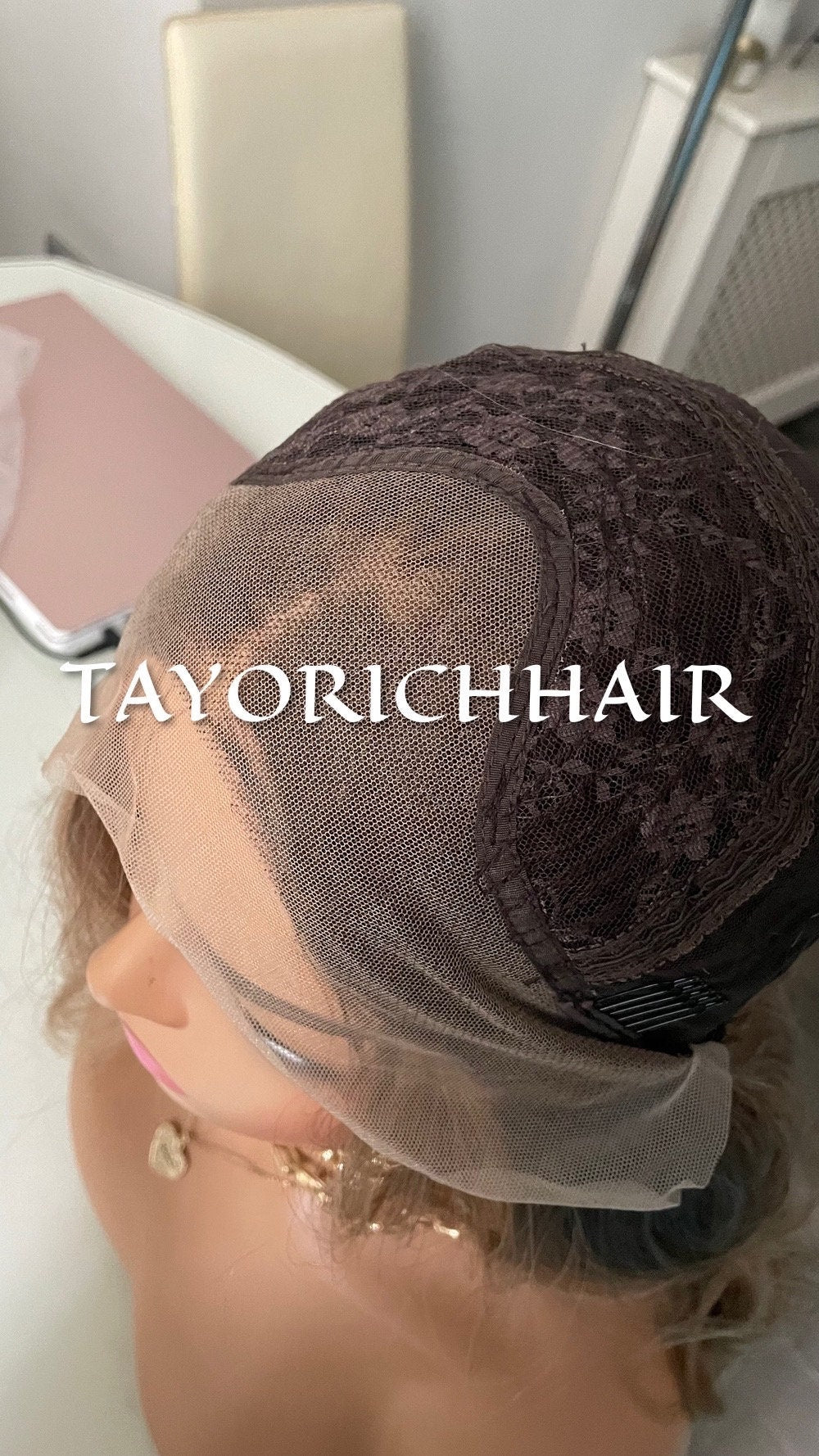 Honey Caramel Blonde Mix Synthetic Lace Frontal Wig