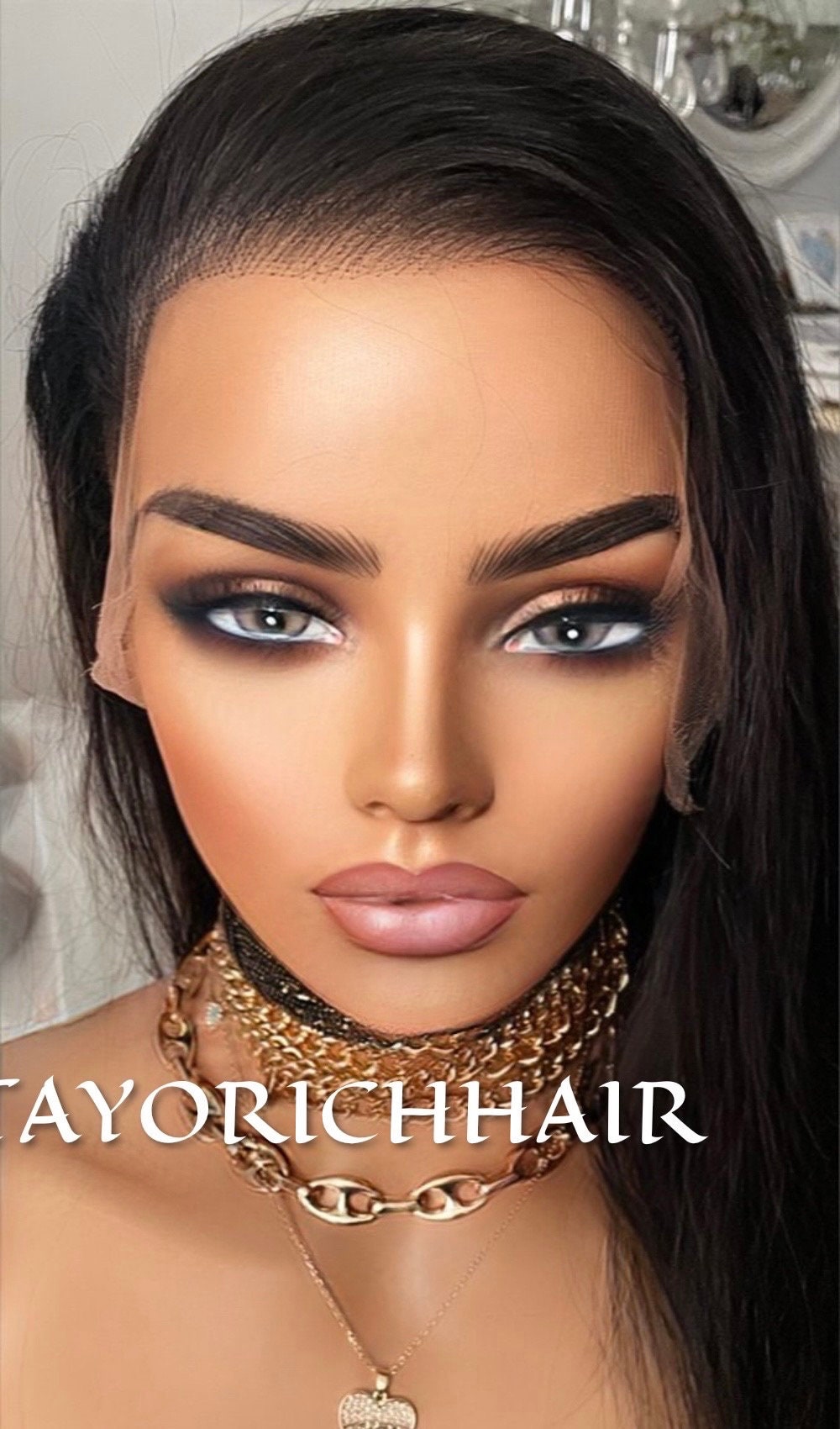 Full Lace Wig•Full Human Hair Lace Wig•Up do Ponytail Human Hair Wig•Full Real Hair Wig•HD Lace Wig•22 Inches Human Hair Wig•Low Density Wig