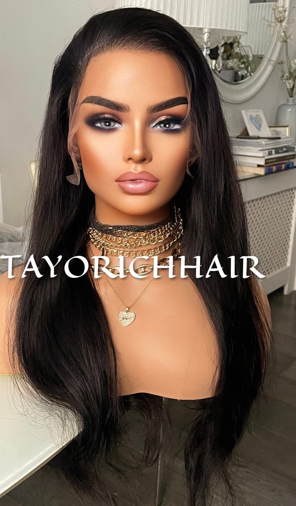 Full Lace Wig•Full Human Hair Lace Wig•Up do Ponytail Human Hair Wig•Full Real Hair Wig•HD Lace Wig•22 Inches Human Hair Wig•Low Density Wig