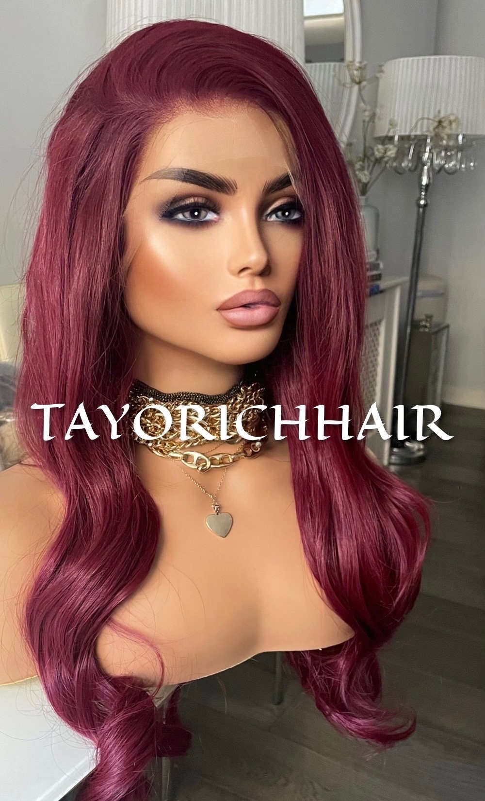 Bouncy Wavy Lace Wig By TAYORICHHAIR/Realistic Natural Plucked Hairline/ Free Part Soft Hair Luxury Synthetic Wig For Women