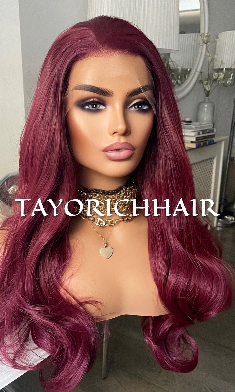Bouncy Wavy Lace Wig By TAYORICHHAIR/Realistic Natural Plucked Hairline/ Free Part Soft Hair Luxury Synthetic Wig For Women