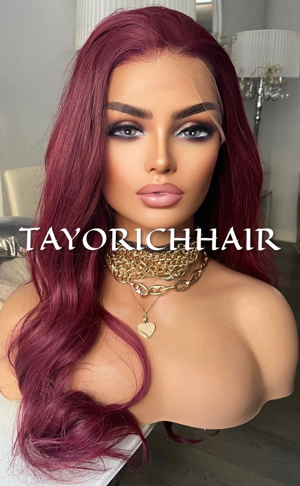 Bouncy Wavy Lace Wig By TAYORICHHAIR/Realistic Natural Plucked Hairline/ Free Part Soft Hair Luxury Synthetic Wig For Women