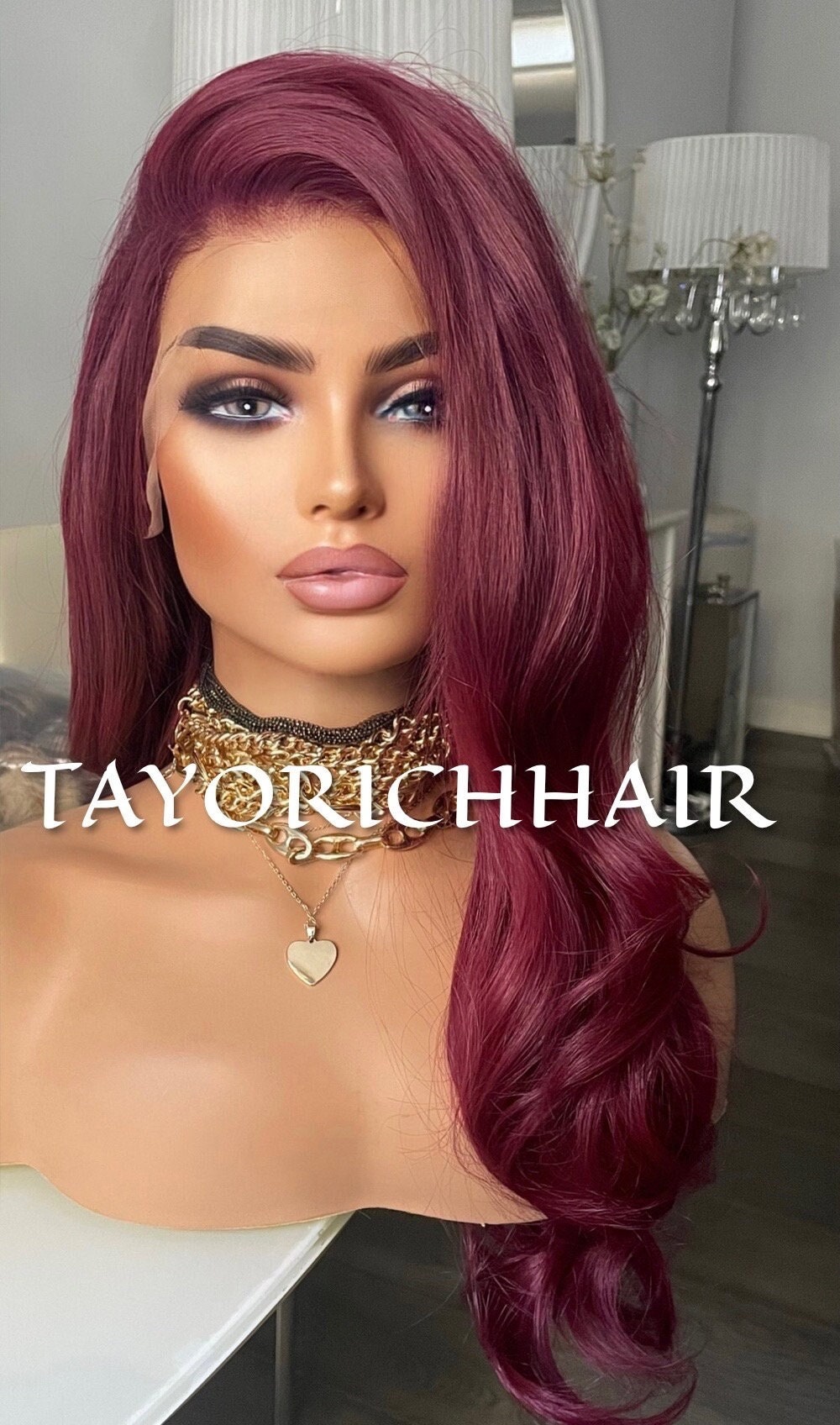 Bouncy Wavy Lace Wig By TAYORICHHAIR/Realistic Natural Plucked Hairline/ Free Part Soft Hair Luxury Synthetic Wig For Women