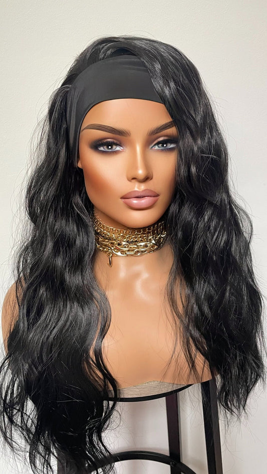 Black Ponytail Synthetic Wig/ No Lace Wig/ Easy To Wear Beginner Friendly Wig/ Sports Exercise Running Wig/ Black Wig For Workout