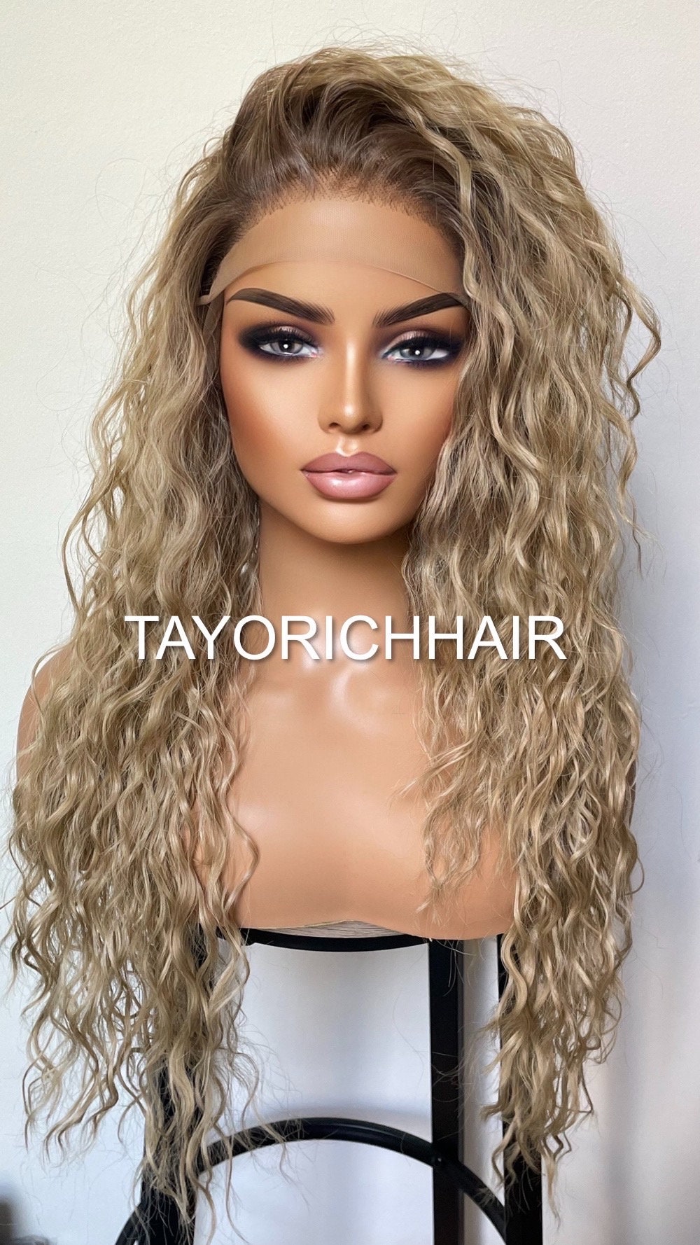 Rooted Curly Lace Wig In Small Cap Size And Free Part