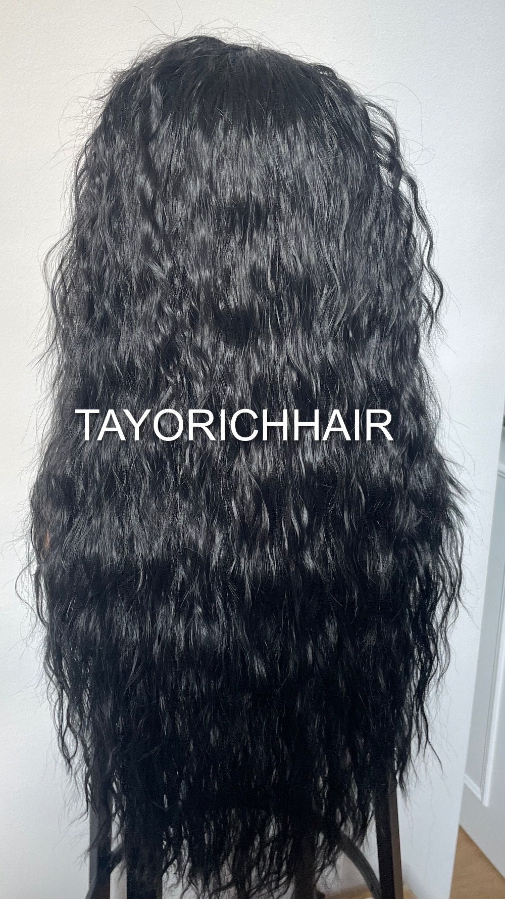 Curly Black Lace Front Wig/Light Weight Wig For Daily Wear/ Big Black Full Synthetic / Loose Curls Chic Lace Wig