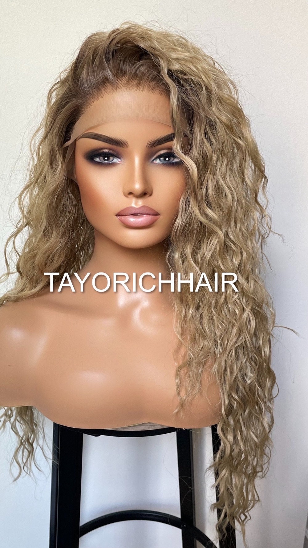 Rooted Curly Lace Wig In Small Cap Size And Free Part