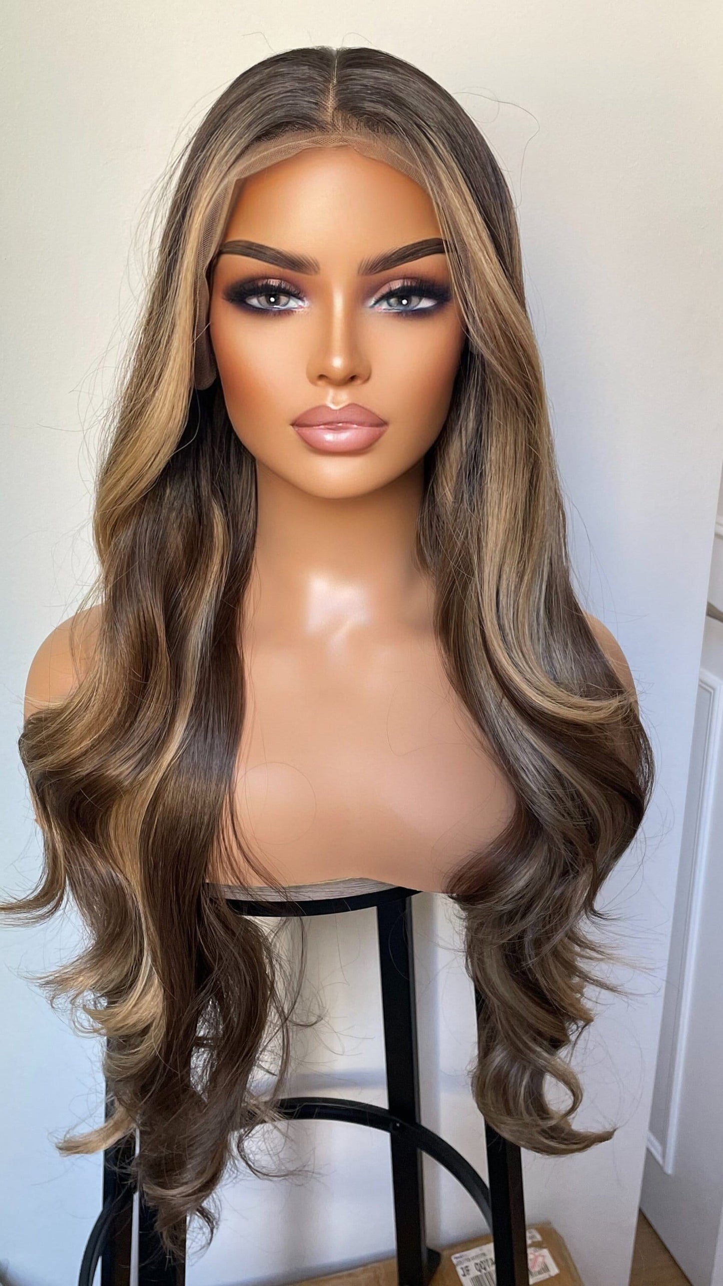 Money Piece Dark Brown And Blonde Heat Safe Synthetic Wig
