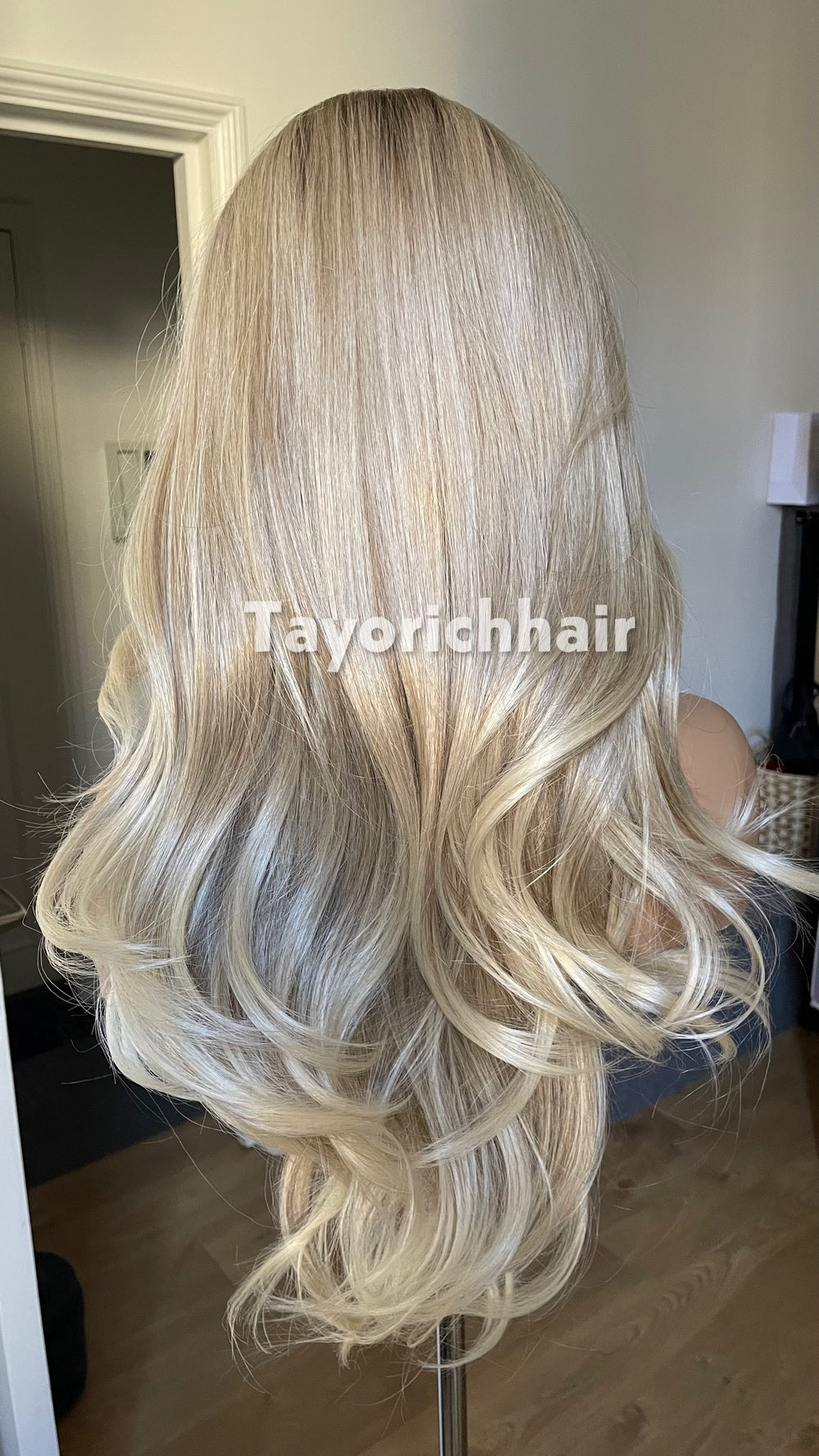 Medium Ash Blonde Wig with Soft Highlights | 22” Layered Wavy Lace Front Wig | Natural Looking Glueless Wig | Tayorichhair