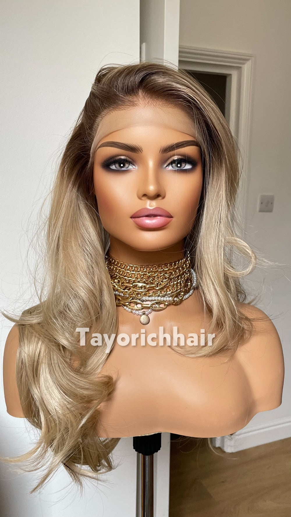 Sun Kissed Honey Blonde Wavy Lace Front Wig - 20" Heat Resistant Synthetic | Suitable for Medical Hair Loss, Alopecia & Fashion