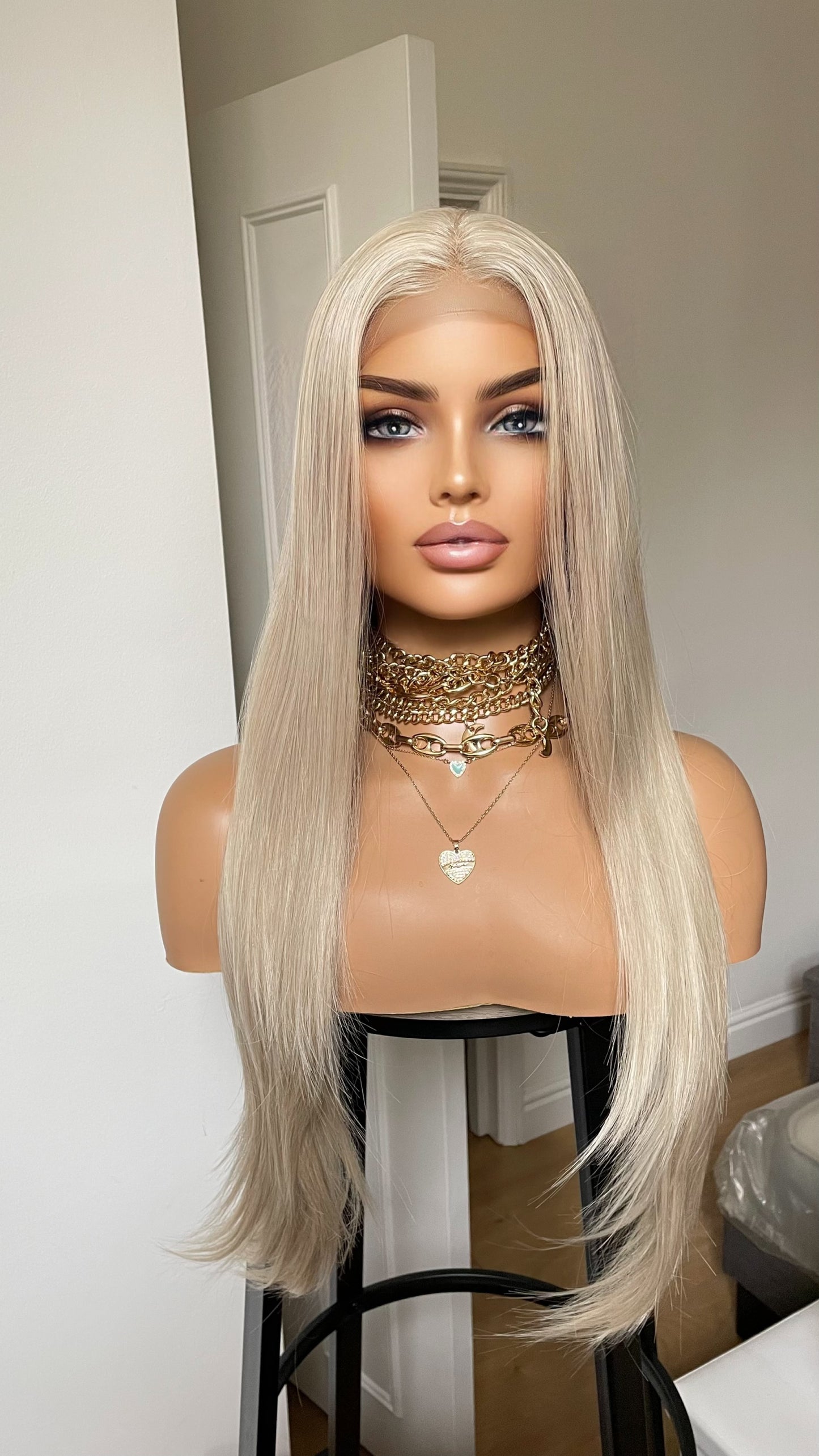 Pearl Blonde Synthetic Lace Wig