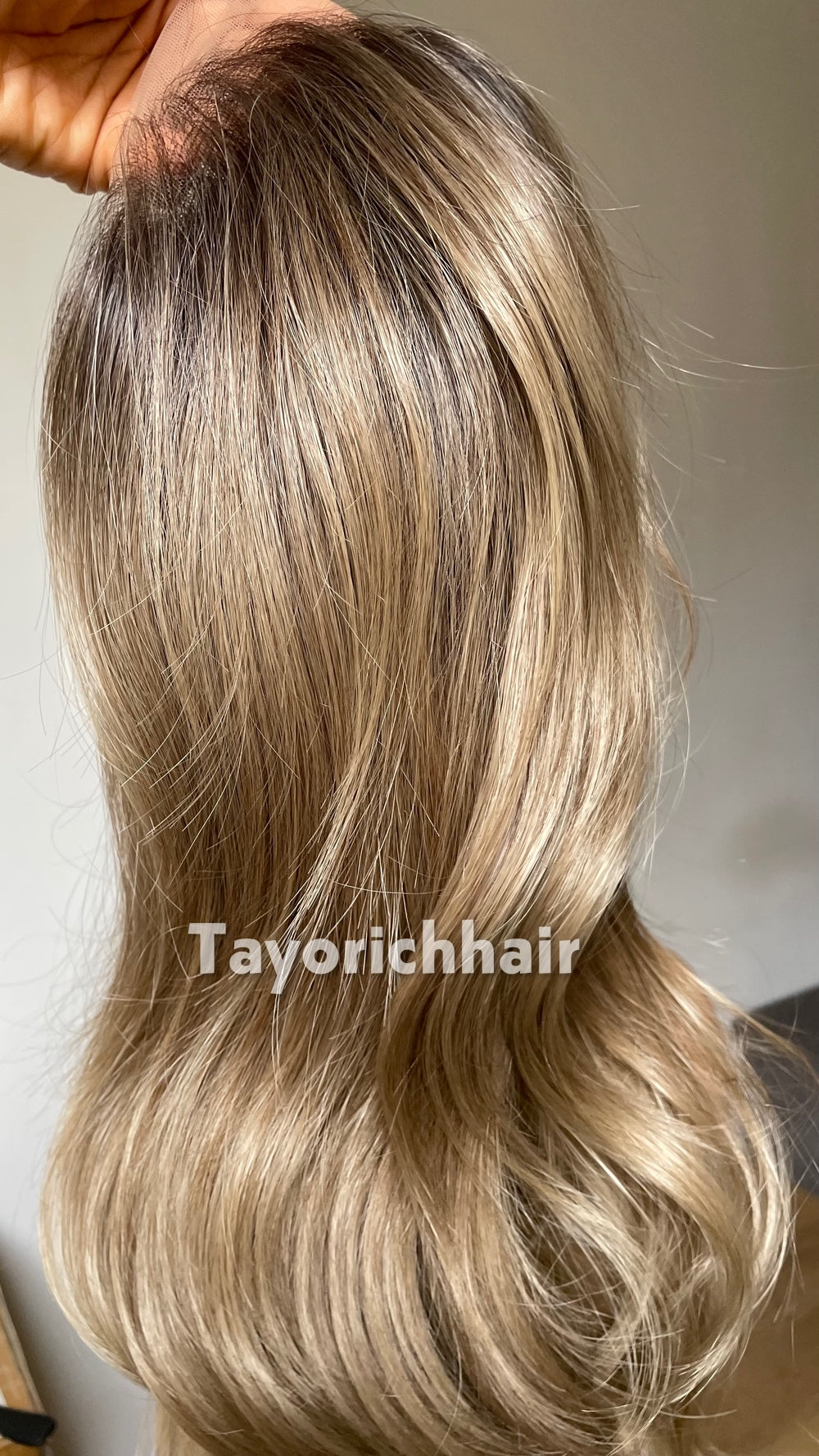 Mushroom Blonde Synthetic Lace Front Wig | 14 Inch Wavy Synthetic