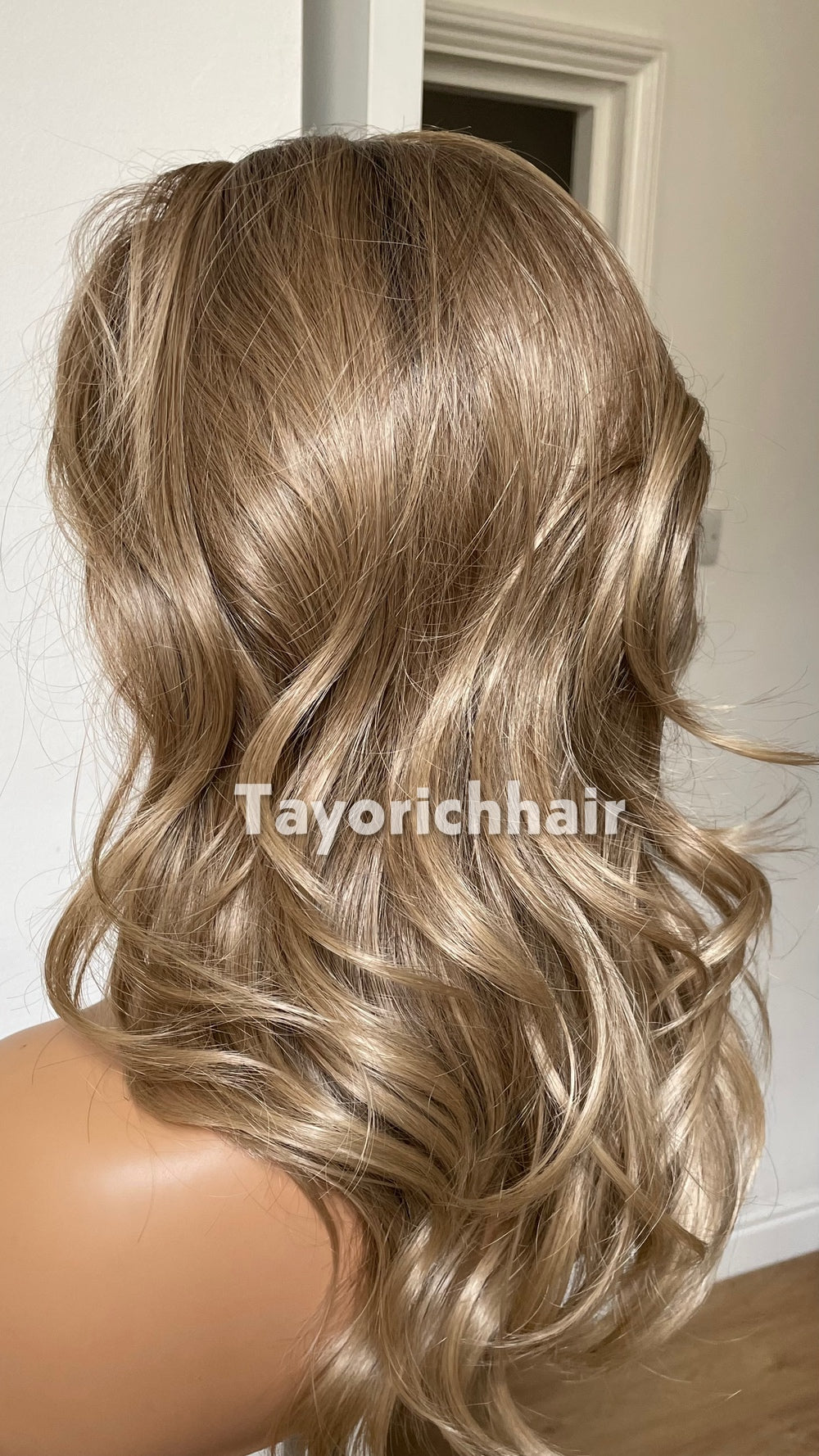 Mushroom Blonde Synthetic Lace Front Wig | 14 Inch Wavy Synthetic