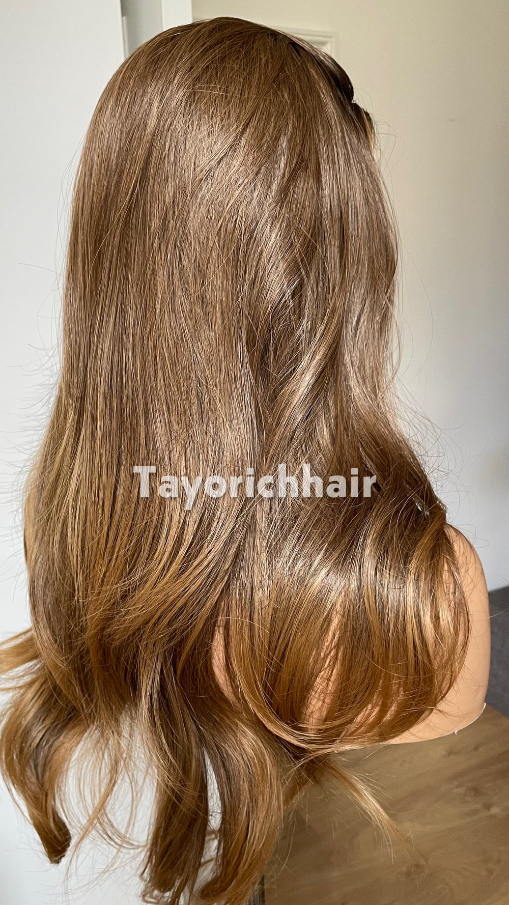 Mixed Caramel Brown Heat Safe Synthetic Lace Front Wig | 20” Wavy Wig | 13x4 Transparent Lace | Middle Part | Tayorichhair