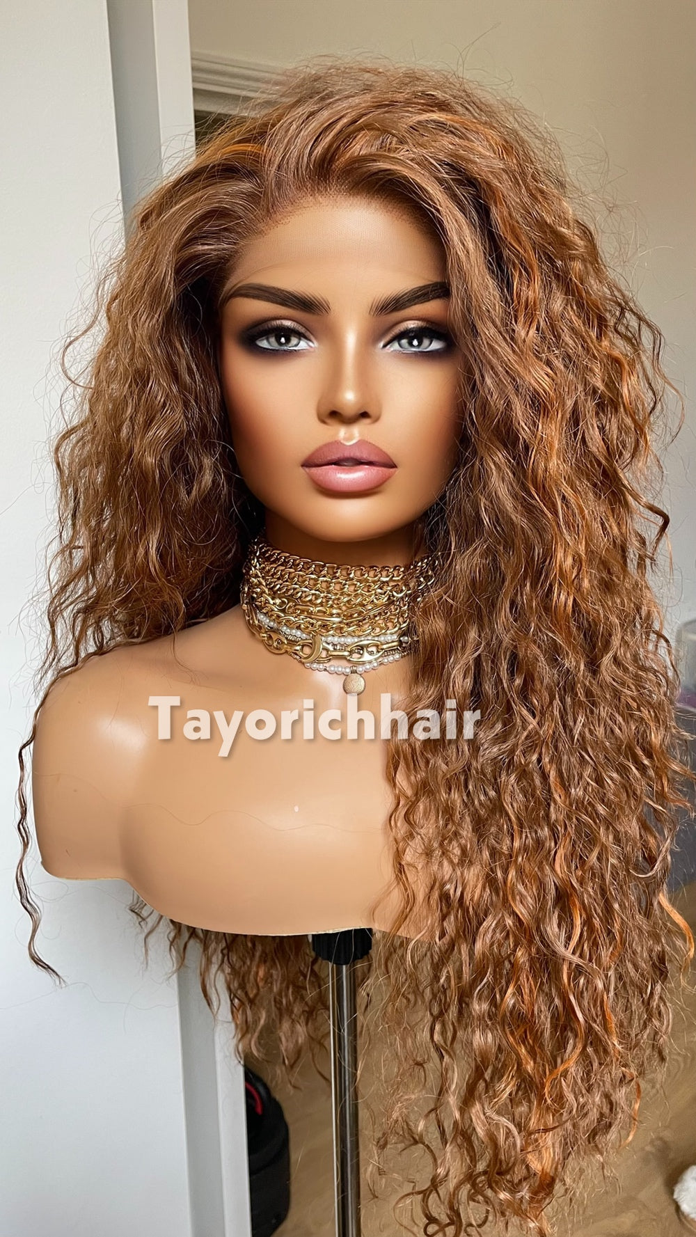 Auburn Ginger Curly Wig | 20” Lightweight Lace Front