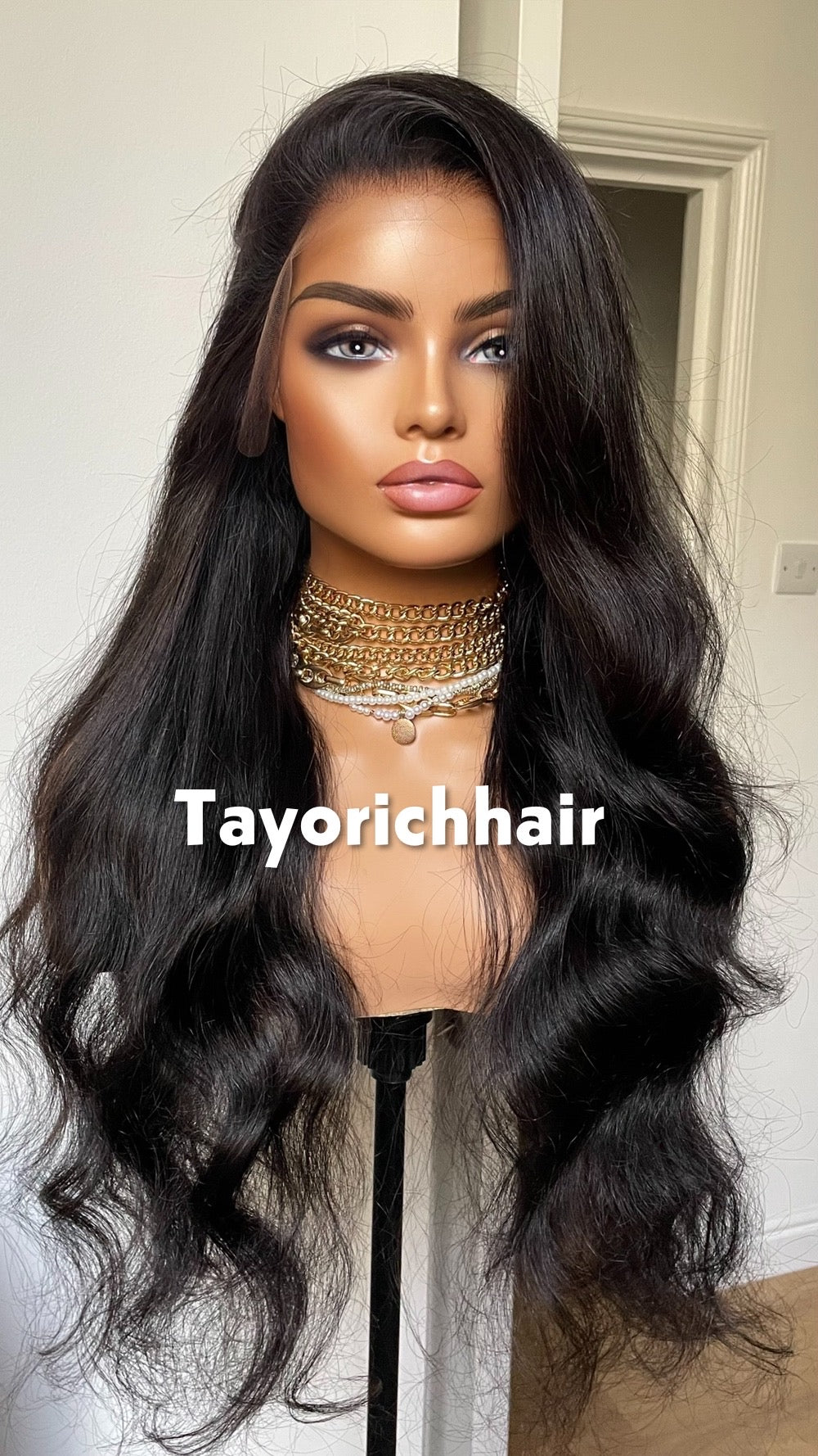 Black Human Hair Lace Wig; Bleached Knots, Small Cap, HD Lace