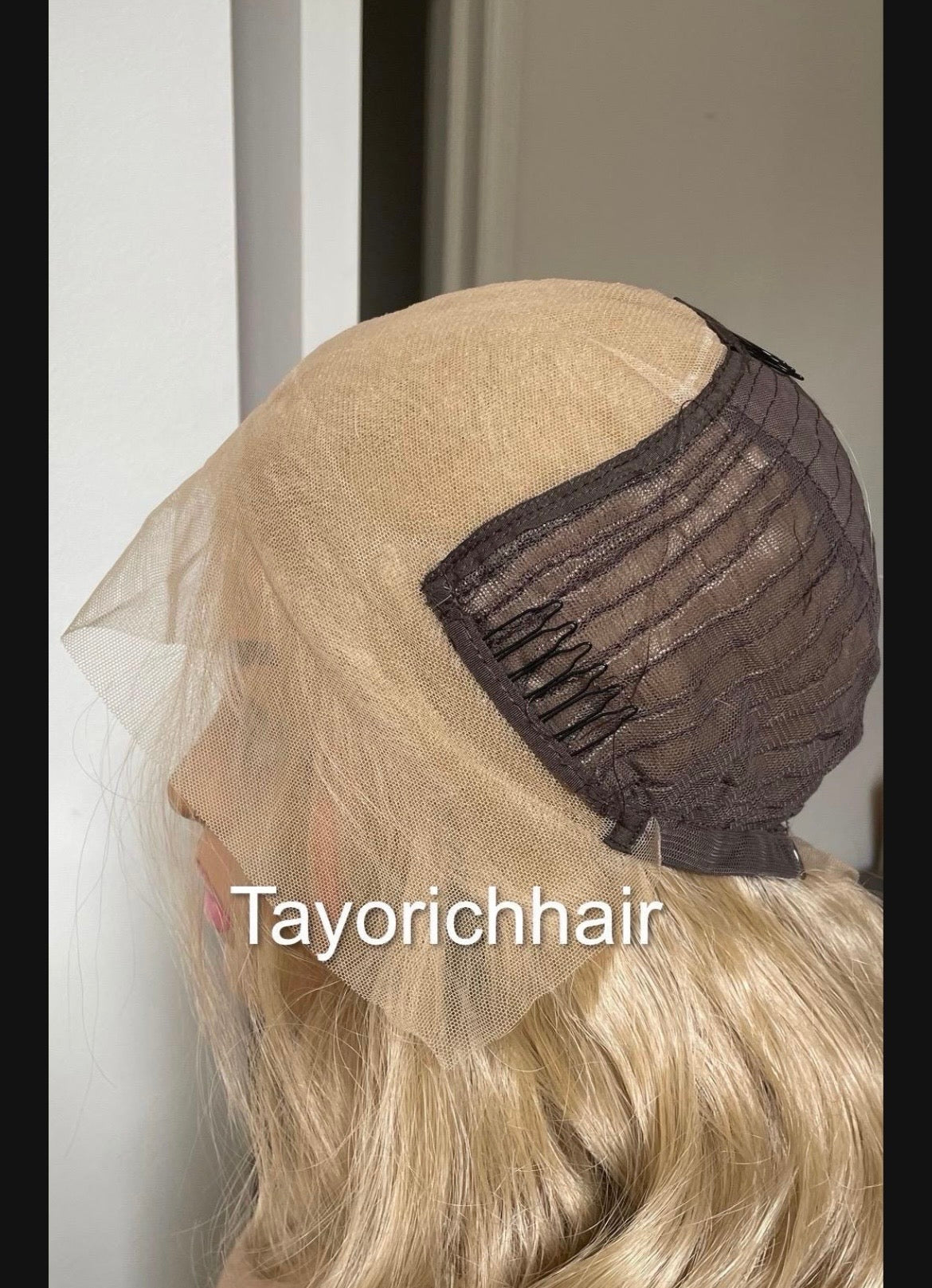 Natural Ash Blonde Spiral Curly Wig | 16” Heat Safe Synthetic Lace Front Wig | 13x6 Transparent Lace | Free Part | Vintage Hollywood Elegance | Tayorichhair