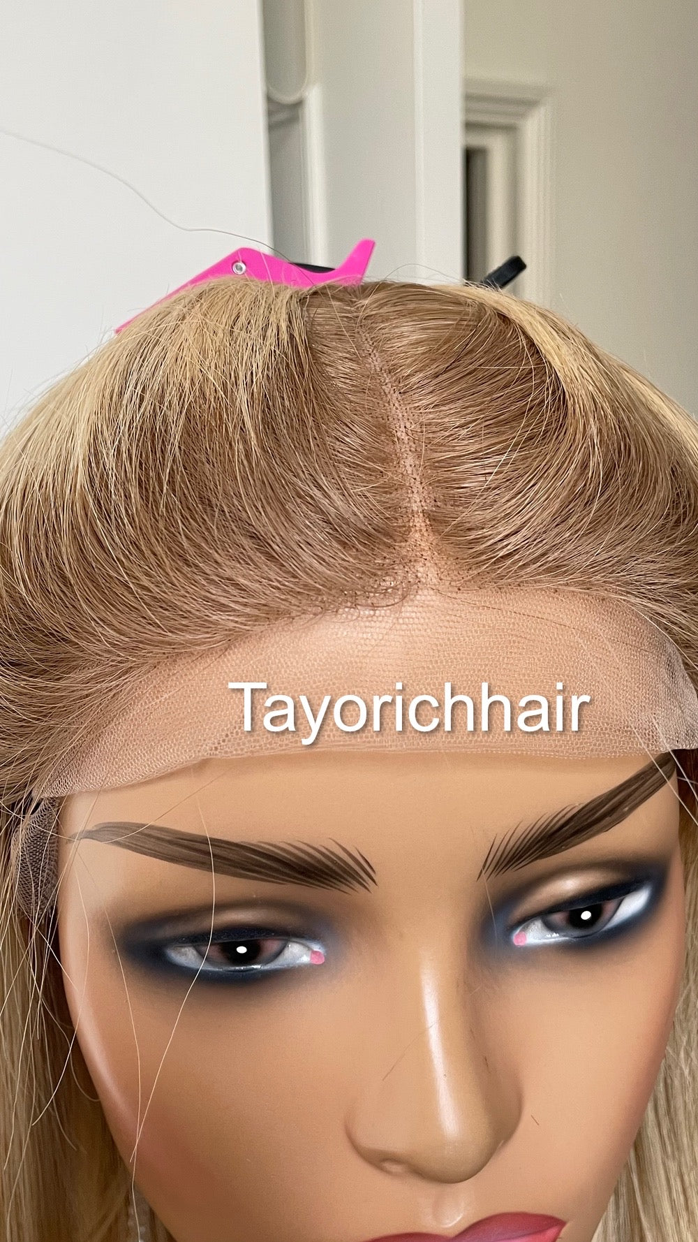 Bob Real Hair Wig/ Ash Blonde Front  Top Wig With Dark Brown Roots/ European Hair Wig