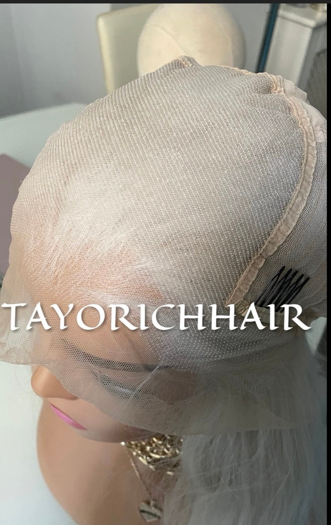 Platinum Blonde Lace Frontal Wig With 13 By 6 Lace/Ash White Heat Safe Synthetic Wigs For Women/Long Wavy Hair Blonde Wig By Tayorichhair