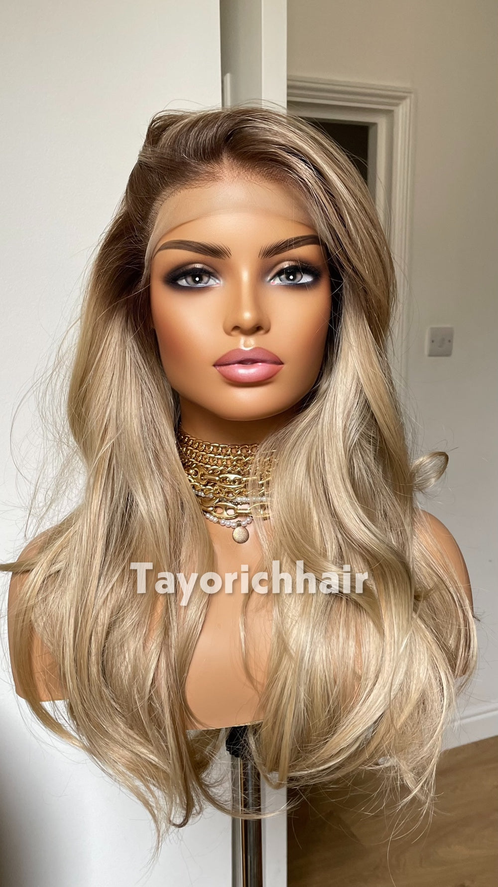 Sun Kissed Honey Blonde Wavy Lace Front Wig - 20" Heat Resistant Synthetic | Suitable for Medical Hair Loss, Alopecia & Fashion