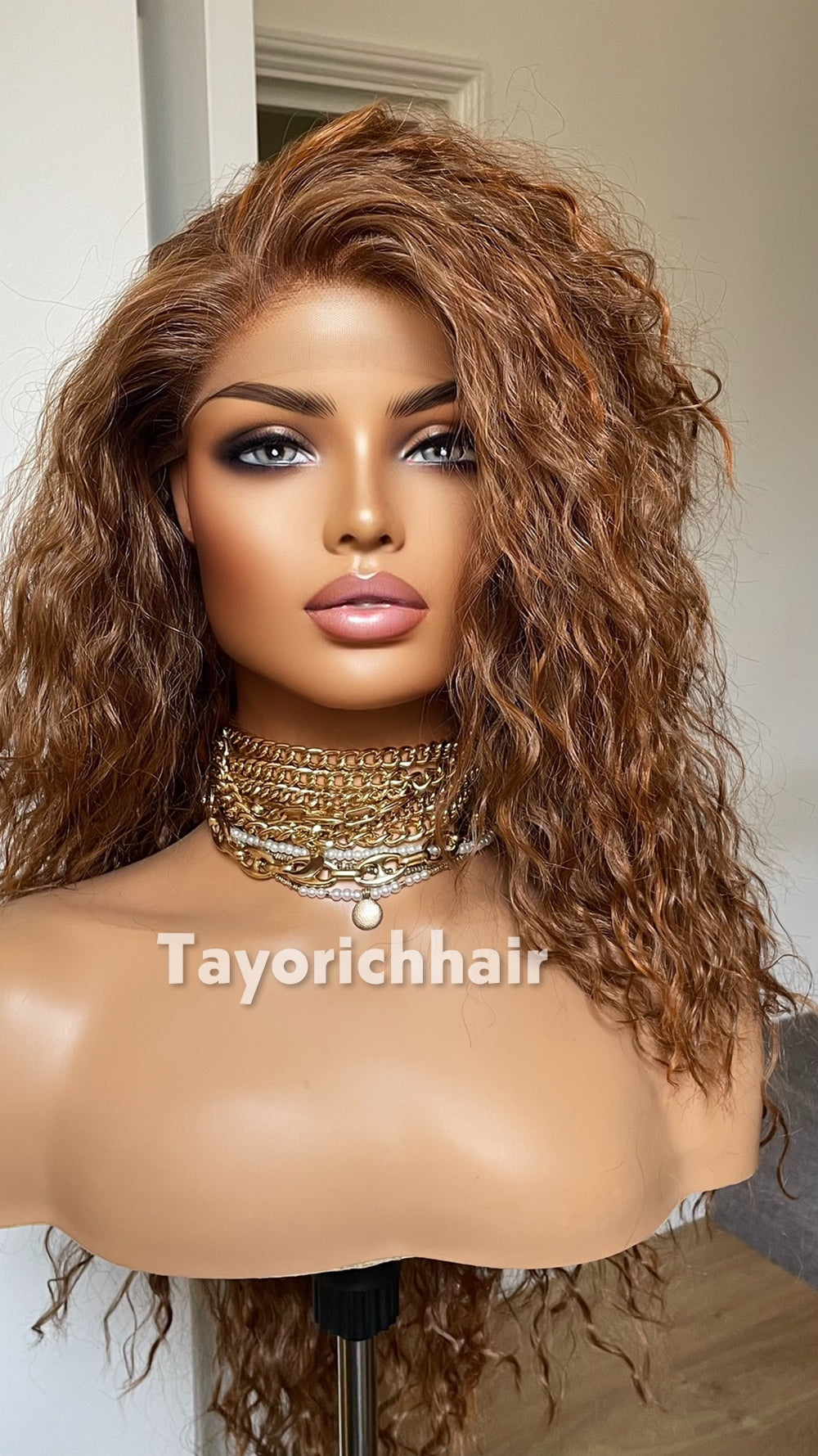 Auburn Ginger Curly Wig | 20” Lightweight Lace Front