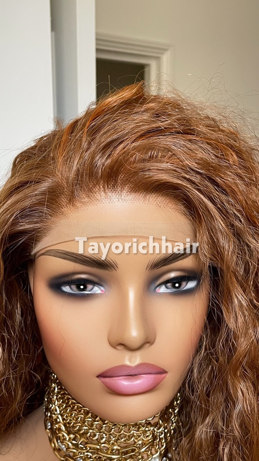 Auburn Ginger Curly Wig | 20” Lightweight Lace Front