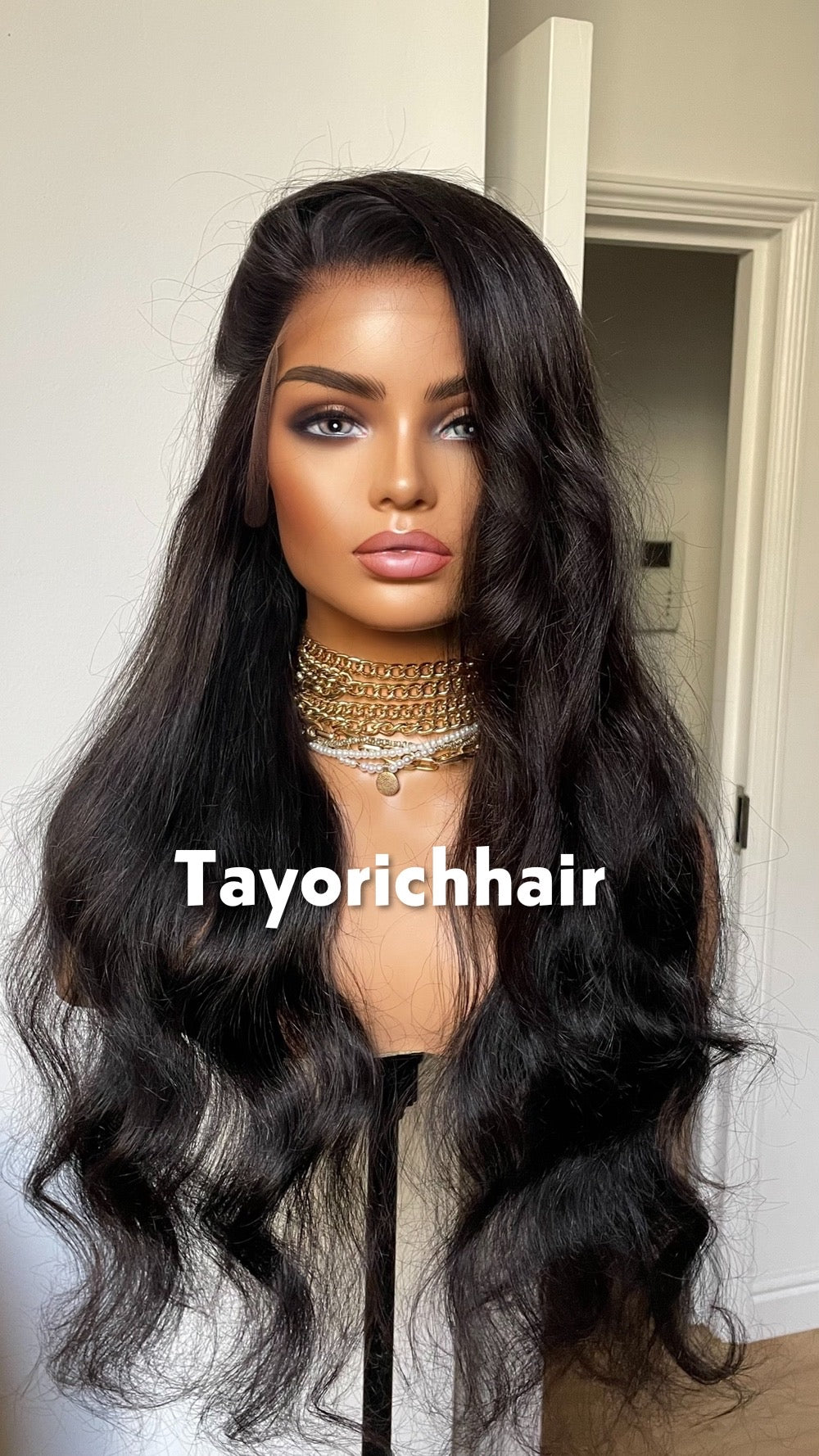 Black Human Hair Lace Wig; Bleached Knots, Small Cap, HD Lace