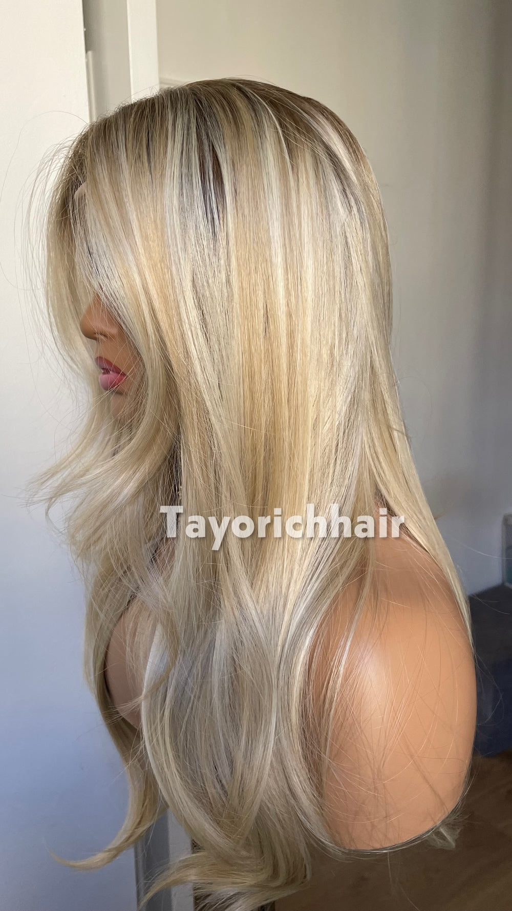 Mixed Light Blonde Heat Safe Synthetic Lace Front Wig | Layered 10” Front 20” Back | Low Density Natural Wig | Tayorichhair