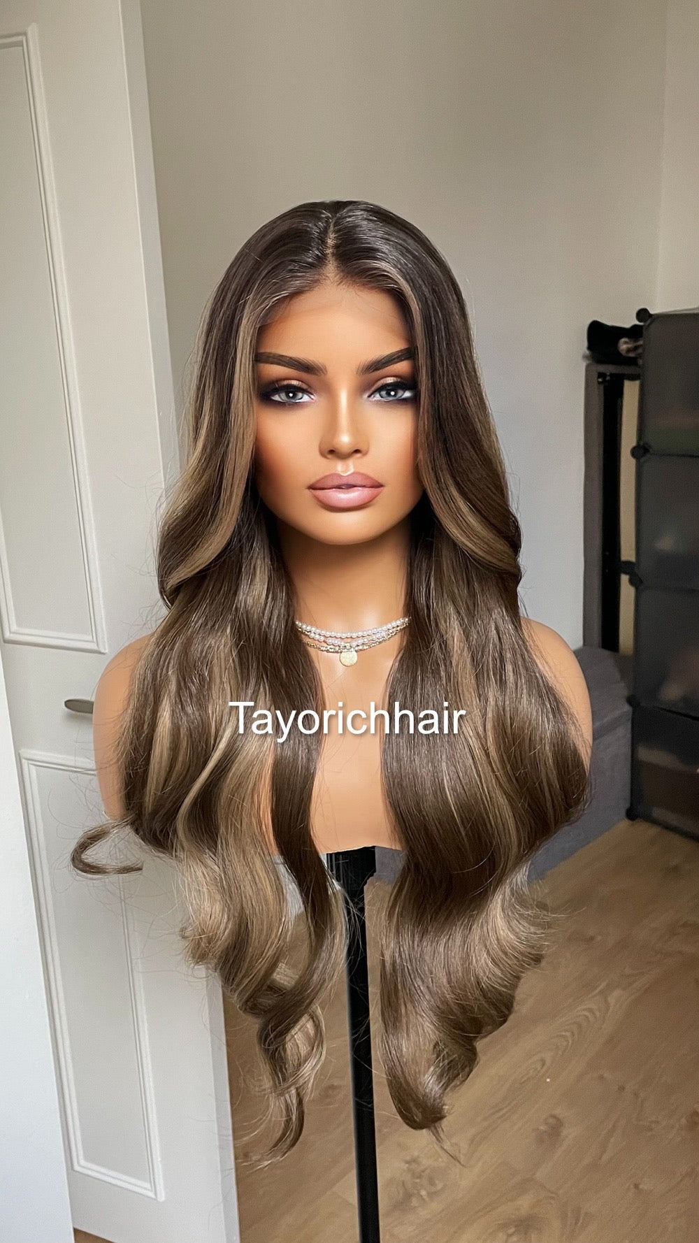 Money Piece Dark And Blonde Mix 13x4 Lace Front Wig/ Raelistic Pre Plucked Hairline/ Layered 24 Inches Wig For Women/ Natural Realistic Wig