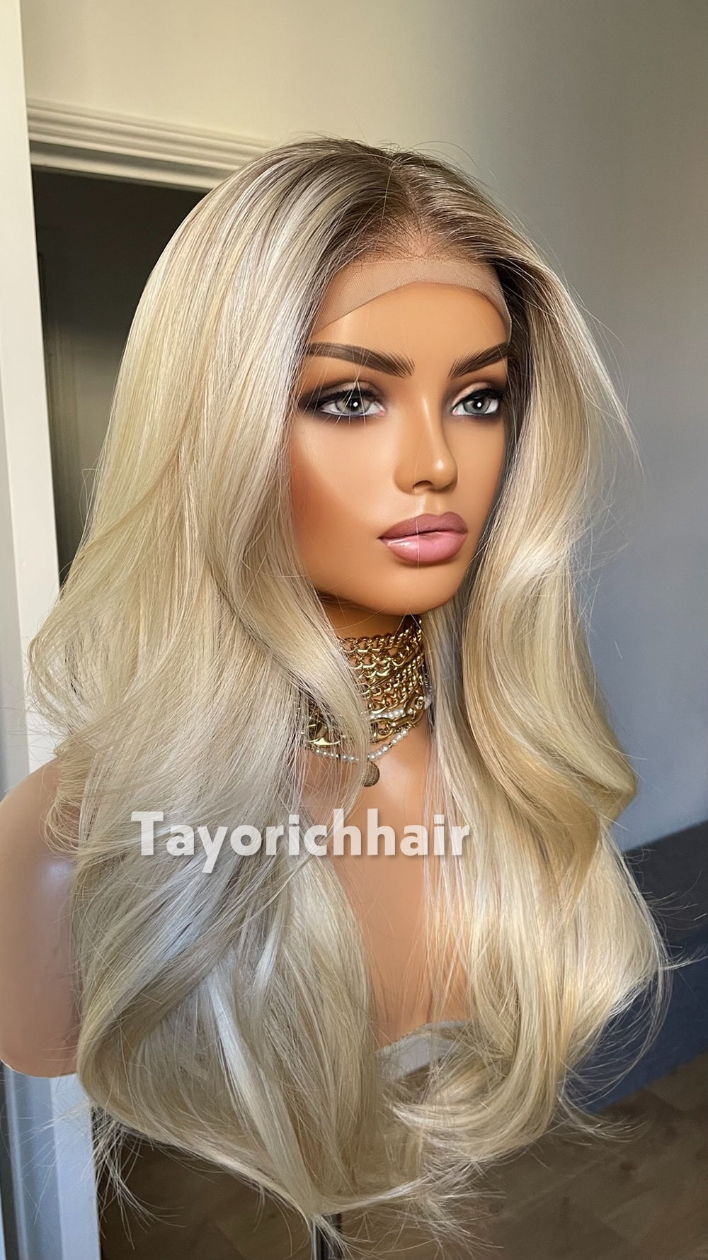 Mixed Light Blonde Heat Safe Synthetic Lace Front Wig Tayorichhair