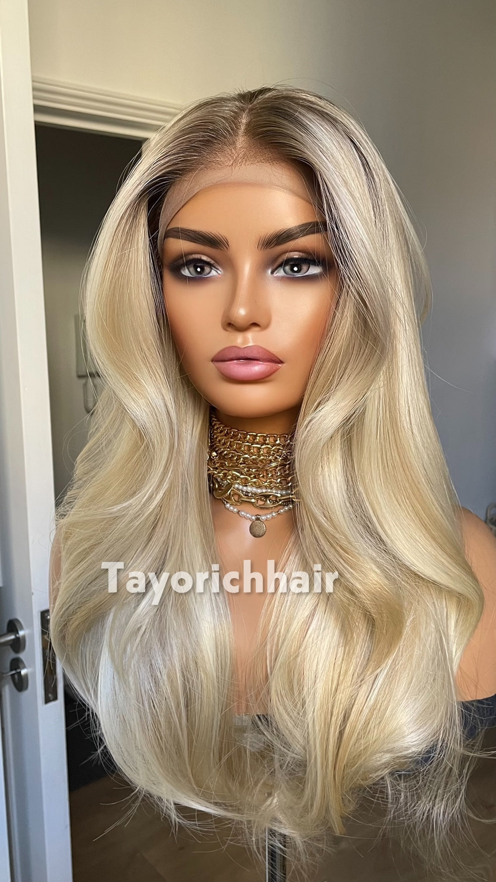Mixed Light Blonde Heat Safe Synthetic Lace Front Wig Tayorichhair