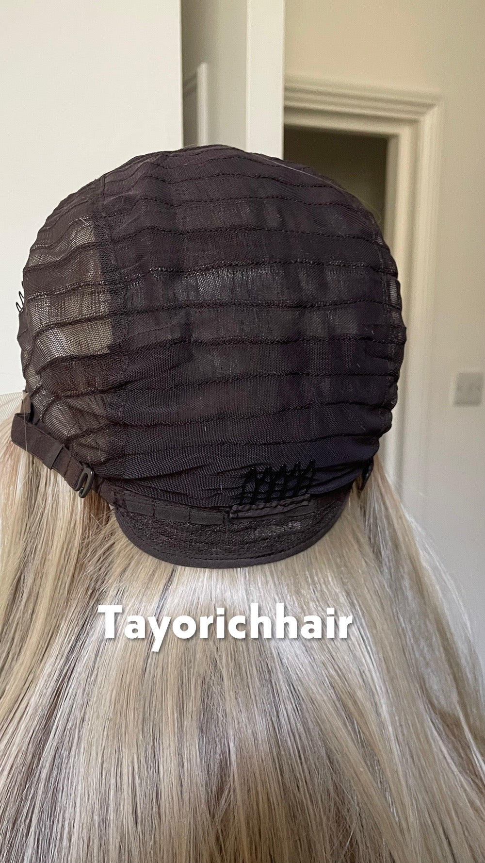 Sunkissed Blonde With Brown Highlights Wig; Lace Frontal Synthetic Wig, 16 Inches, Low Density Wig