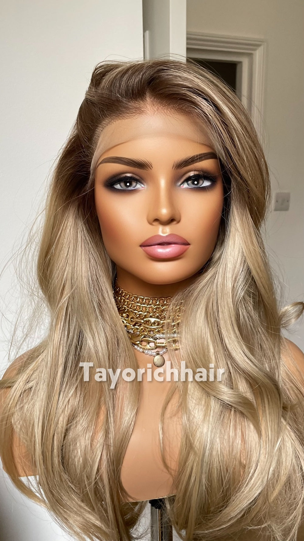 Sun Kissed Honey Blonde Wavy Lace Front Wig - 20" Heat Resistant Synthetic | Suitable for Medical Hair Loss, Alopecia & Fashion