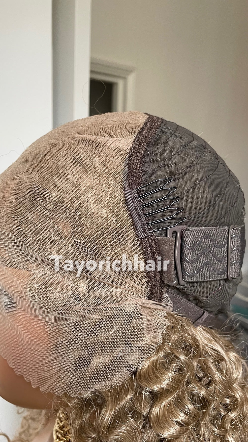 TayoRichHair | 24" Natural Ash Blonde Deep Spiral Curl Lace Front Wig (13x6 Lace)