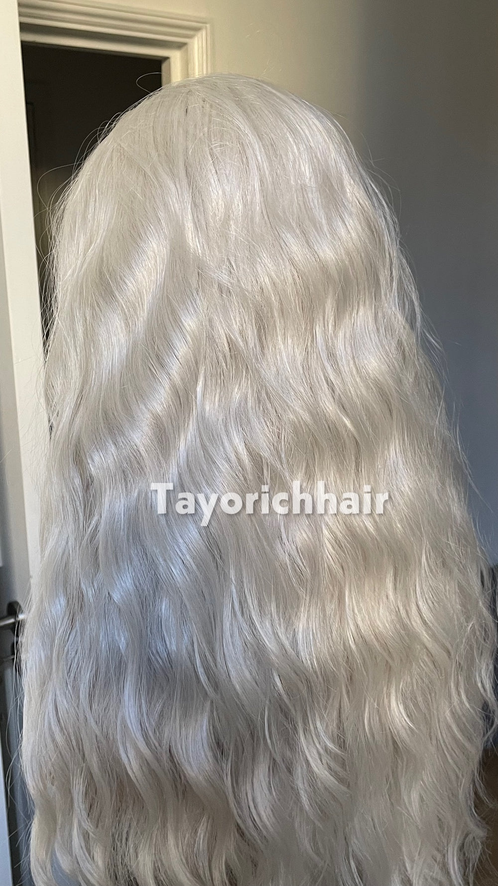 Tayorichhair Icy Platinum Blonde Loose Curls Wig – 24" Heat Safe Synthetic