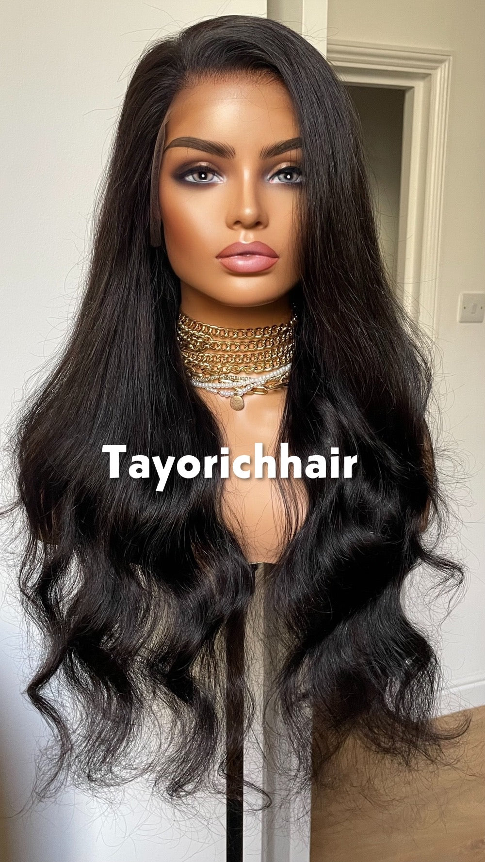 Black Human Hair Lace Wig; Bleached Knots, Small Cap, HD Lace