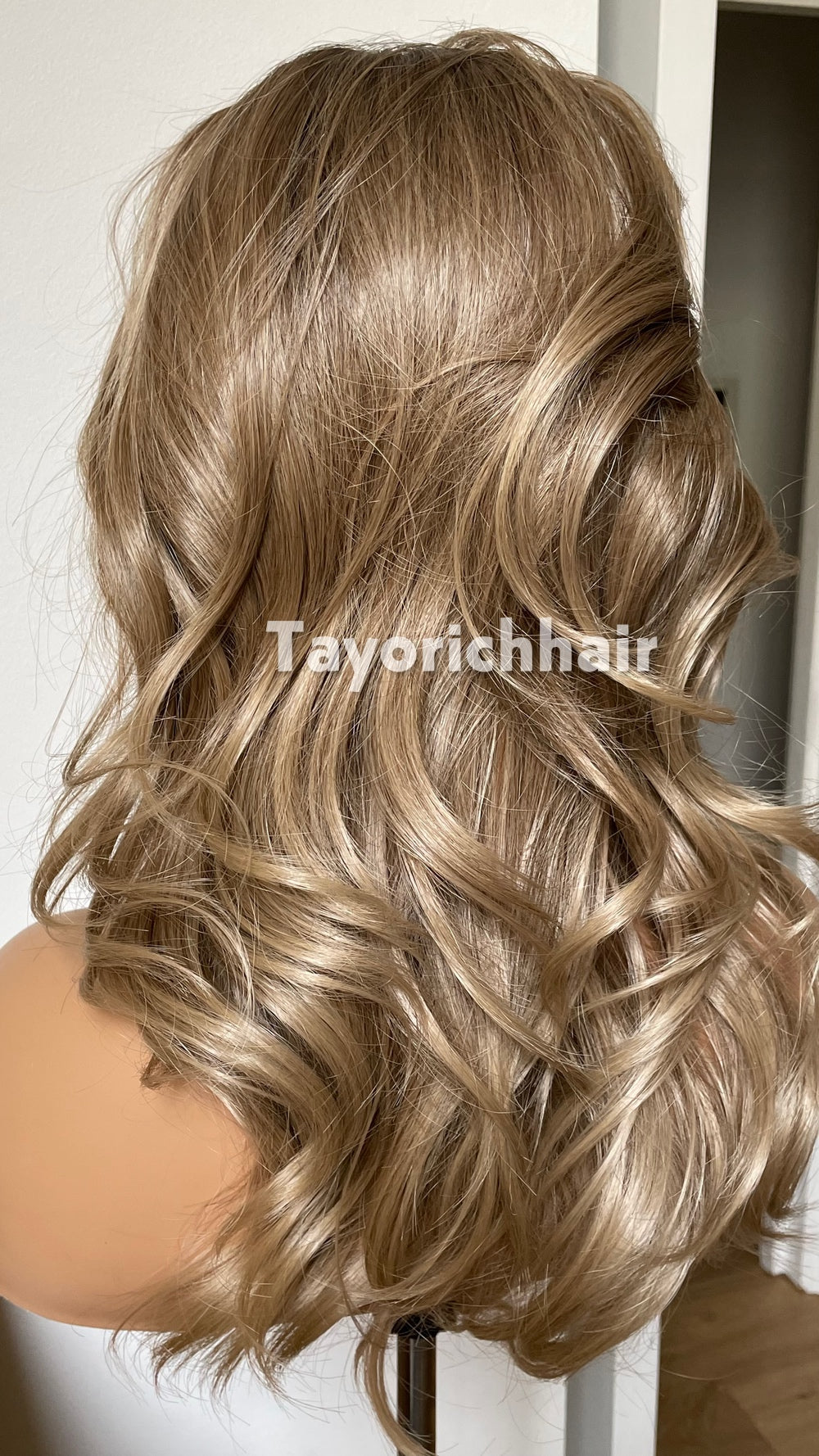 Mushroom Blonde Synthetic Lace Front Wig | 14 Inch Wavy Synthetic