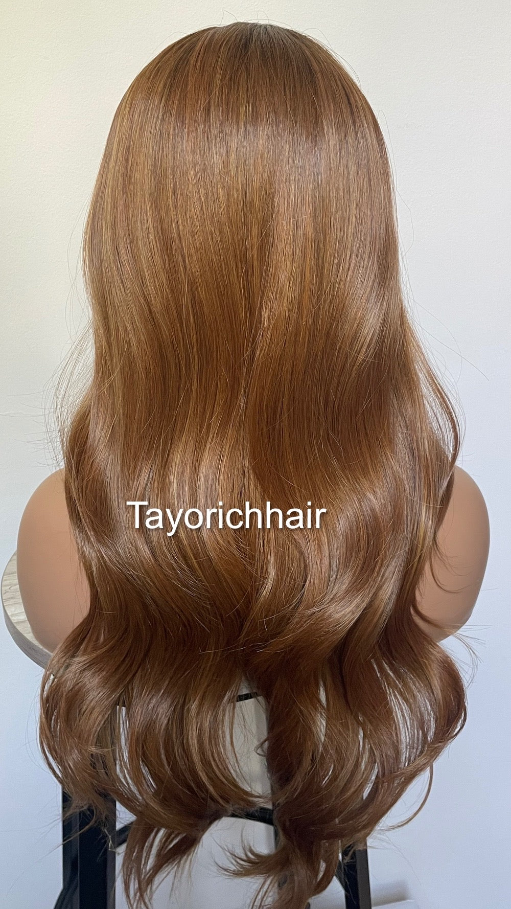 Ginger Auburn Synthetic Lace Wig With Dark Roots/ 20 Inches Soft Hair Luxury Synthetic Wig For Women Hairloss Alopecia/13x4 Lace Middle Part
