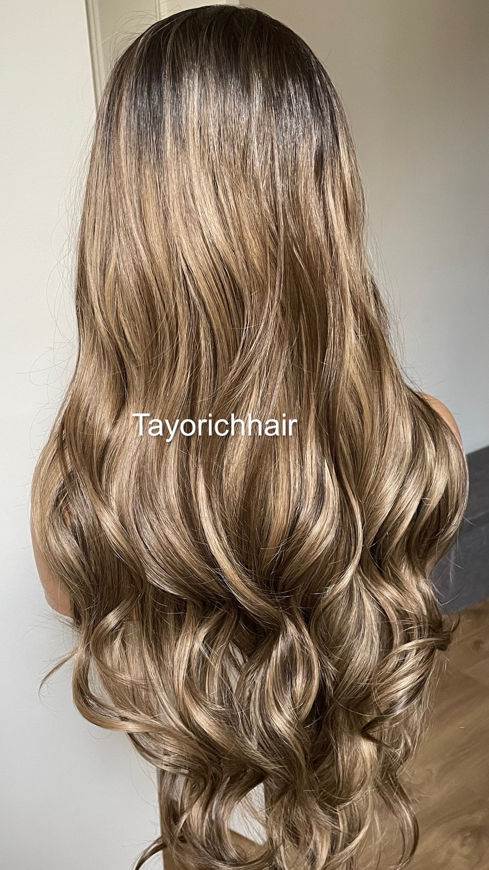 Money Piece Dark And Blonde Mix 13x4 Lace Front Wig/ Raelistic Pre Plucked Hairline/ Layered 24 Inches Wig For Women/ Natural Realistic Wig