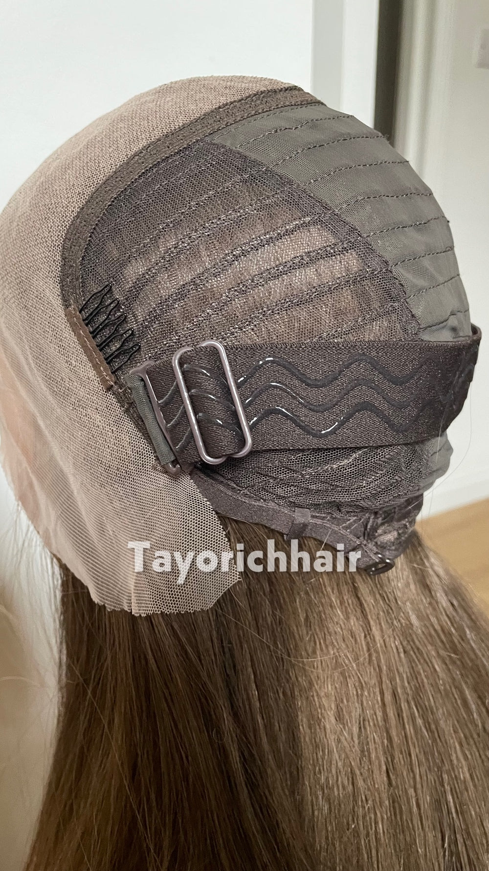 TayoRichHair | 16" Dark Ash Blonde Straight Lace Front Wig (13x4 Lace, Beginner Friendly)