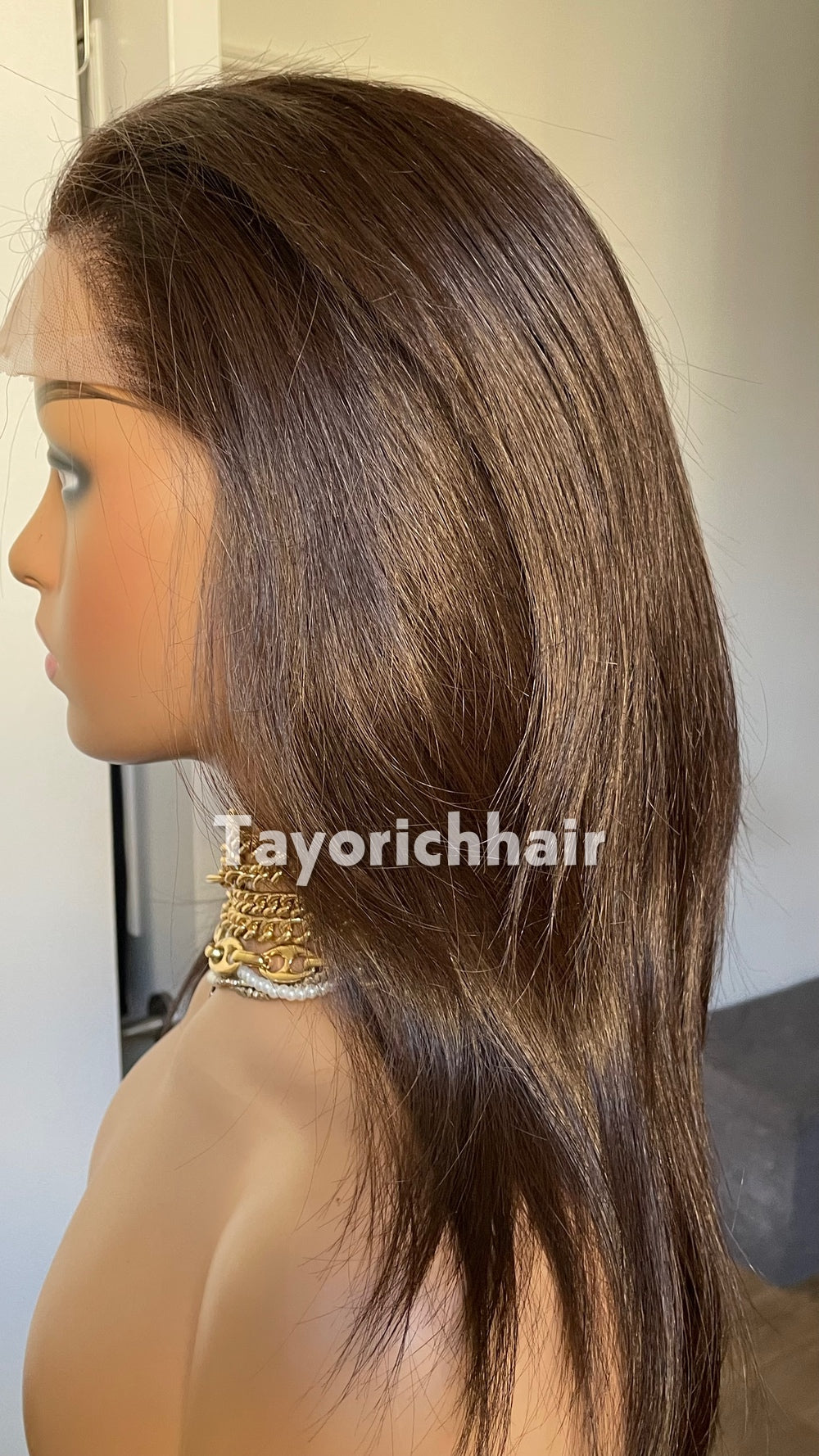 Dark Brown 18” Feathered Layer Wig | Lightweight Lace Front