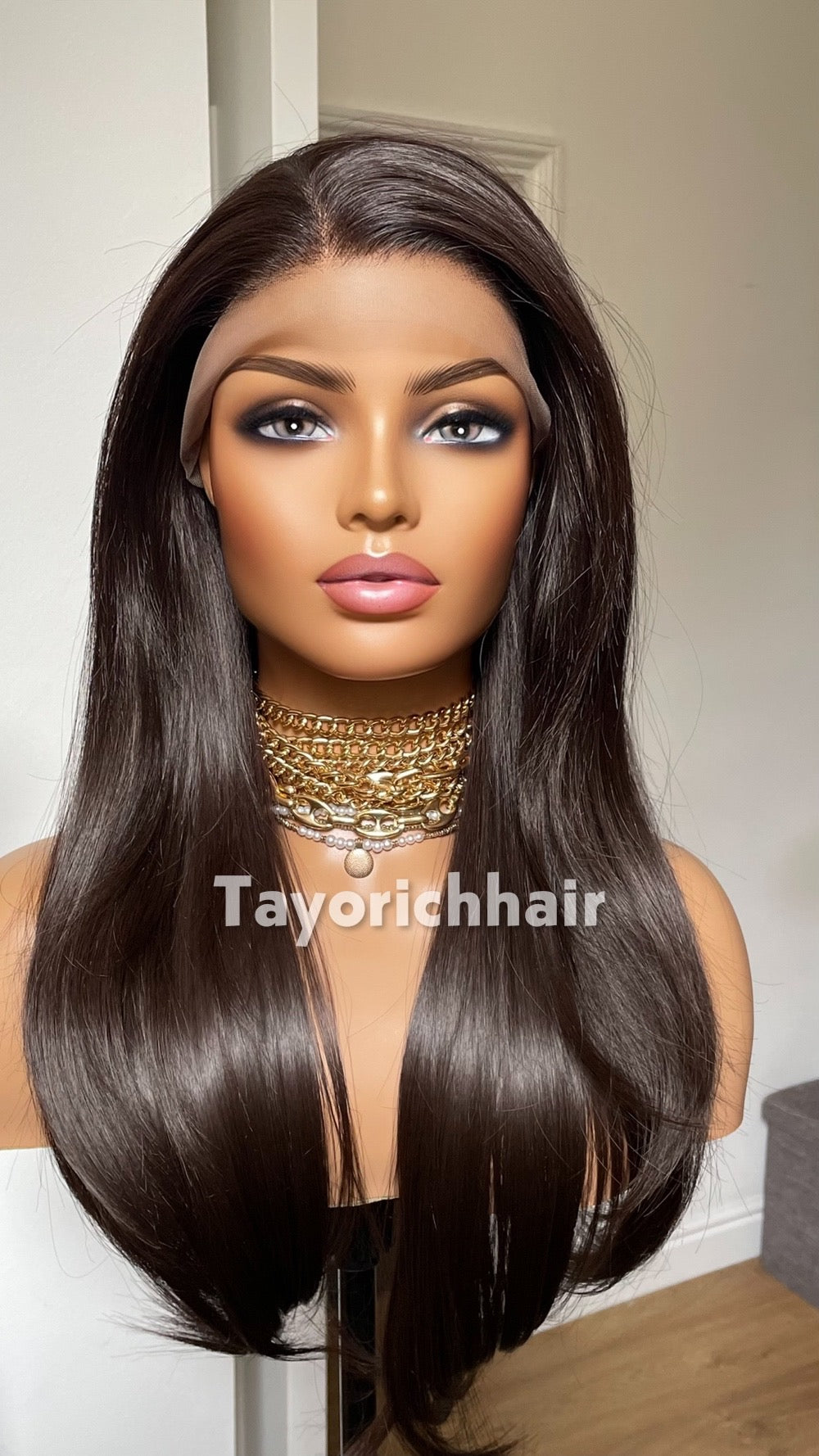 Long Straight Dark Brown Synthetic Wig: Free Part 20 Inch Synthetic, Spring Summer Wigs Collection