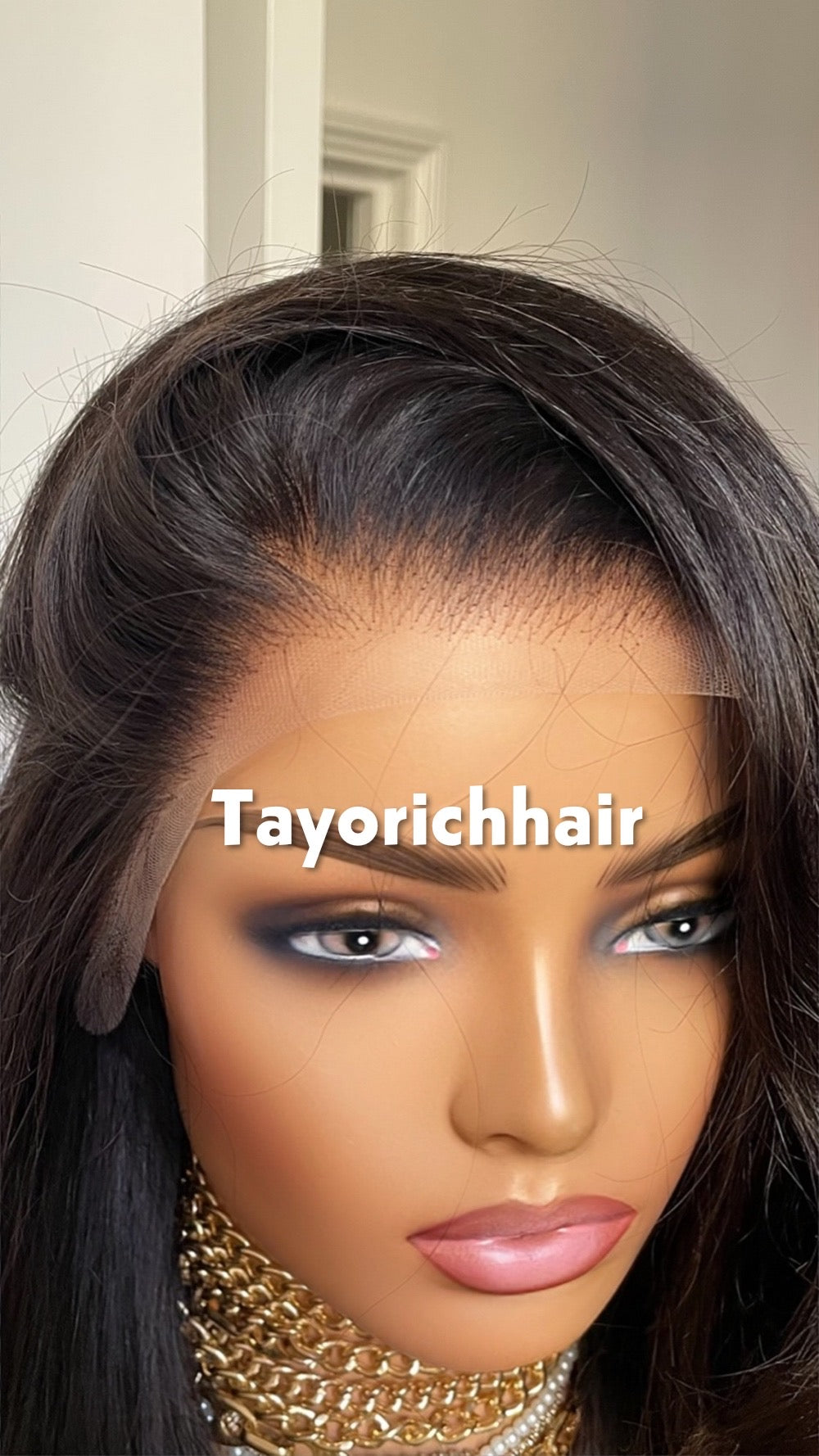 Black Human Hair Lace Wig; Bleached Knots, Small Cap, HD Lace