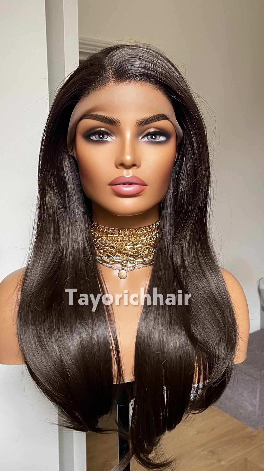 Long Straight Dark Brown Synthetic Wig: Free Part 20 Inch Synthetic, Spring Summer Wigs Collection