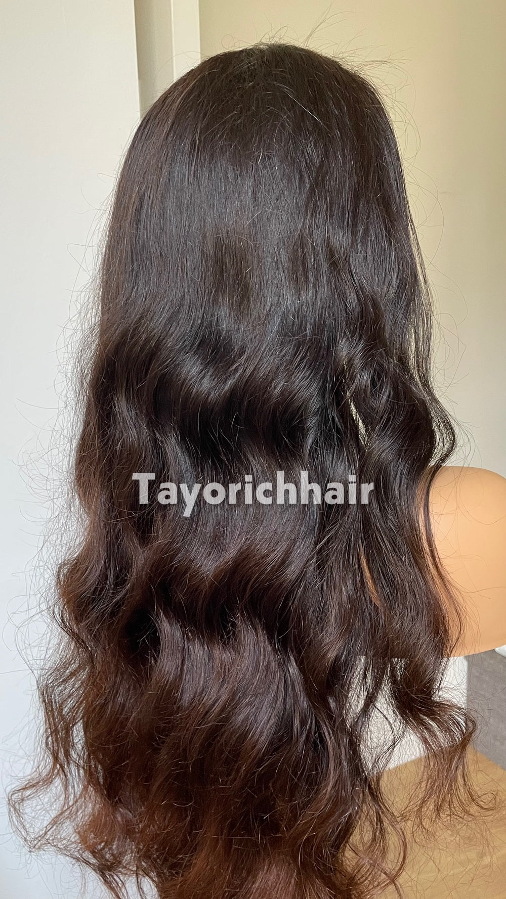 Ombre Black to Brown Human Hair Lace Front Wig | 24” Wavy HD Lace Wig | 13x4 Glueless Wig | 100% Human Hair | Tayorichhair