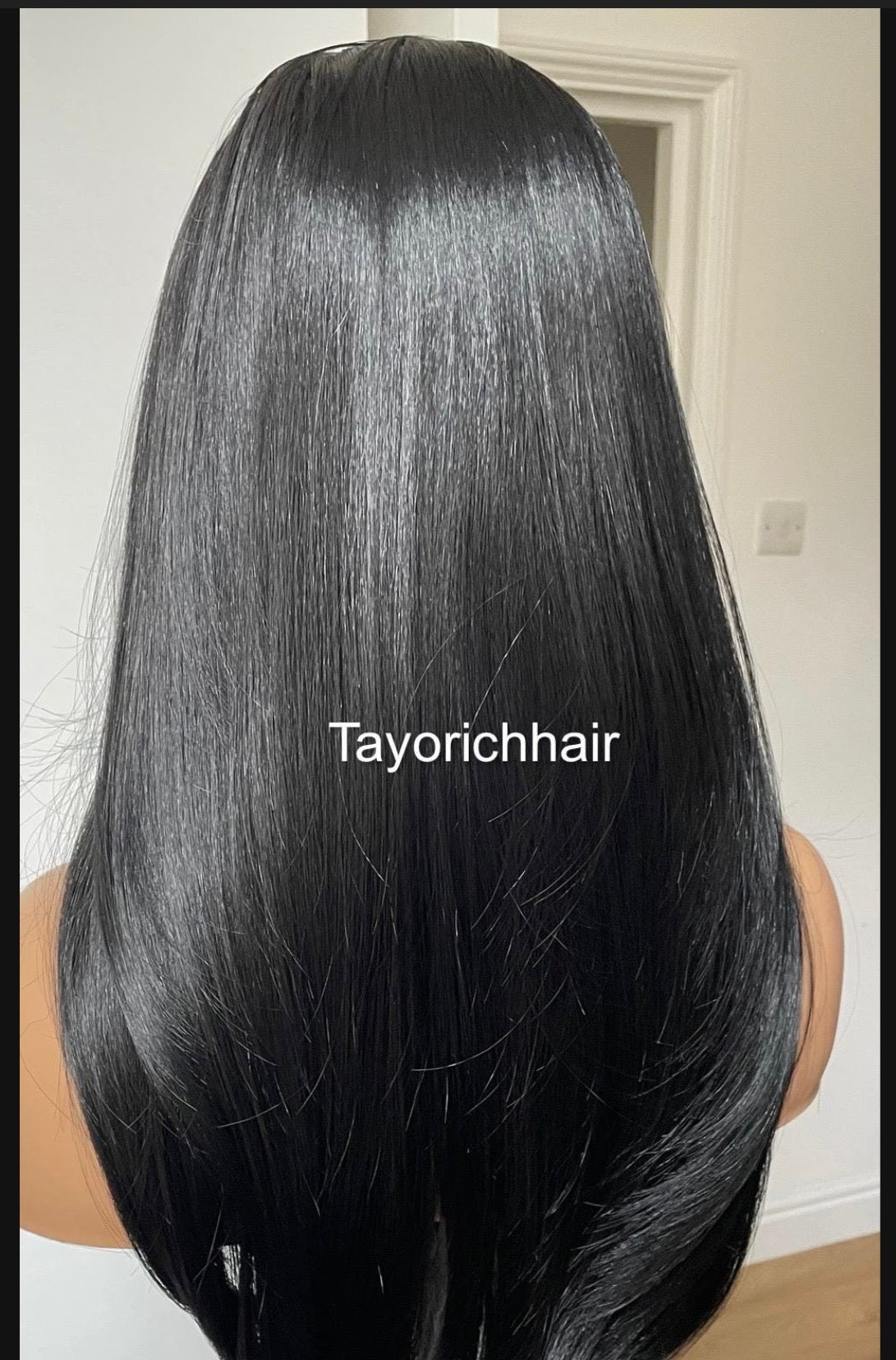 Tayorichhair 20-Inch Jet Black Straight Synthetic Wig – 13x3 Transparent Lace Front, Free Part Beginner-Friendly Glueless Daily Wear Wig