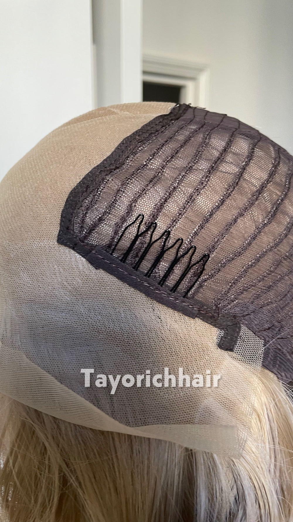 Natural Ash Blonde Spiral Curly Wig | 16” Heat Safe Synthetic Lace Front Wig | 13x6 Transparent Lace | Free Part | Vintage Hollywood Elegance | Tayorichhair
