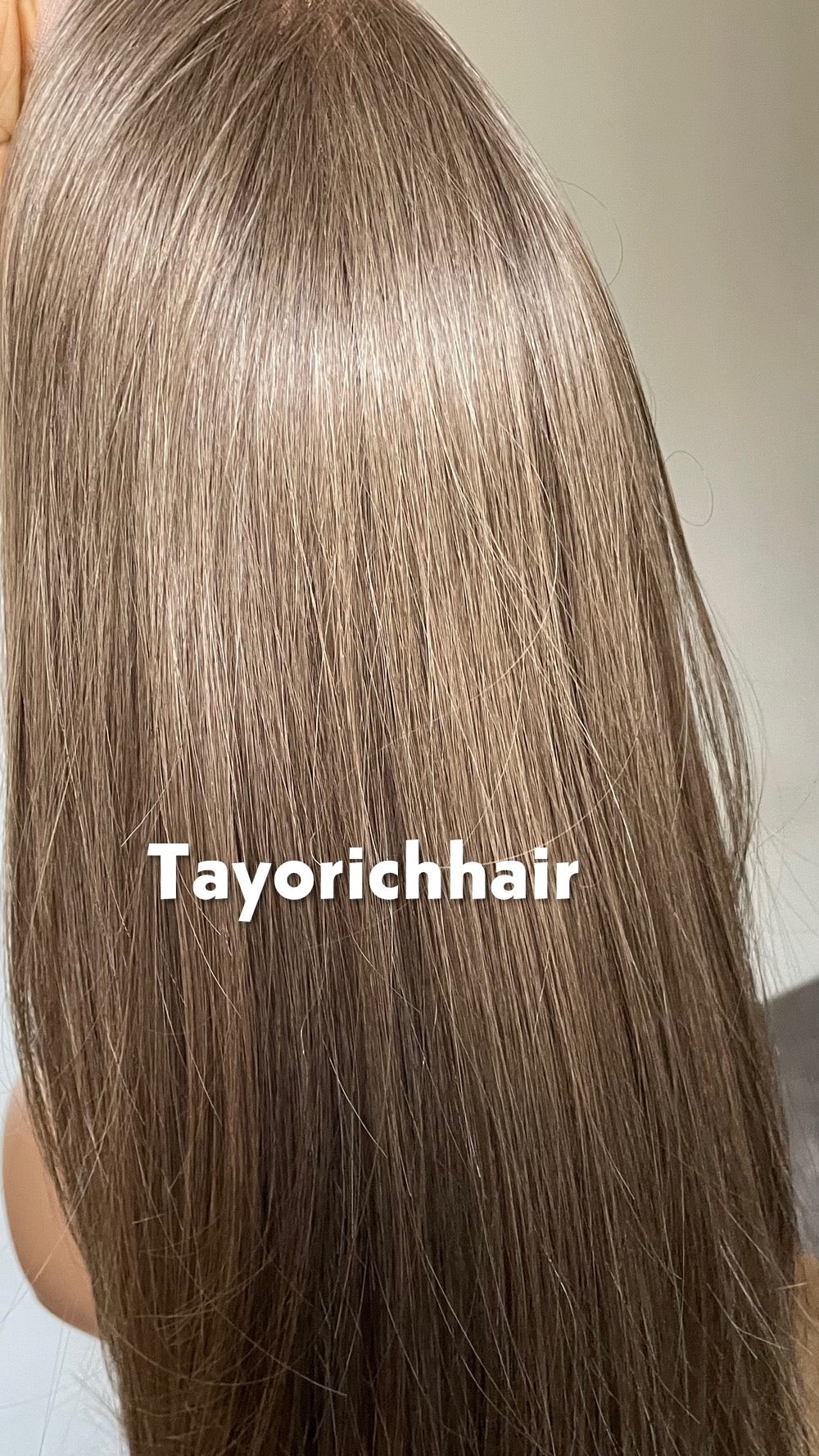 Dark Ash Blonde Straight Wig- 16 Inch Lace Front, Heat Resistant Synthetic Hair