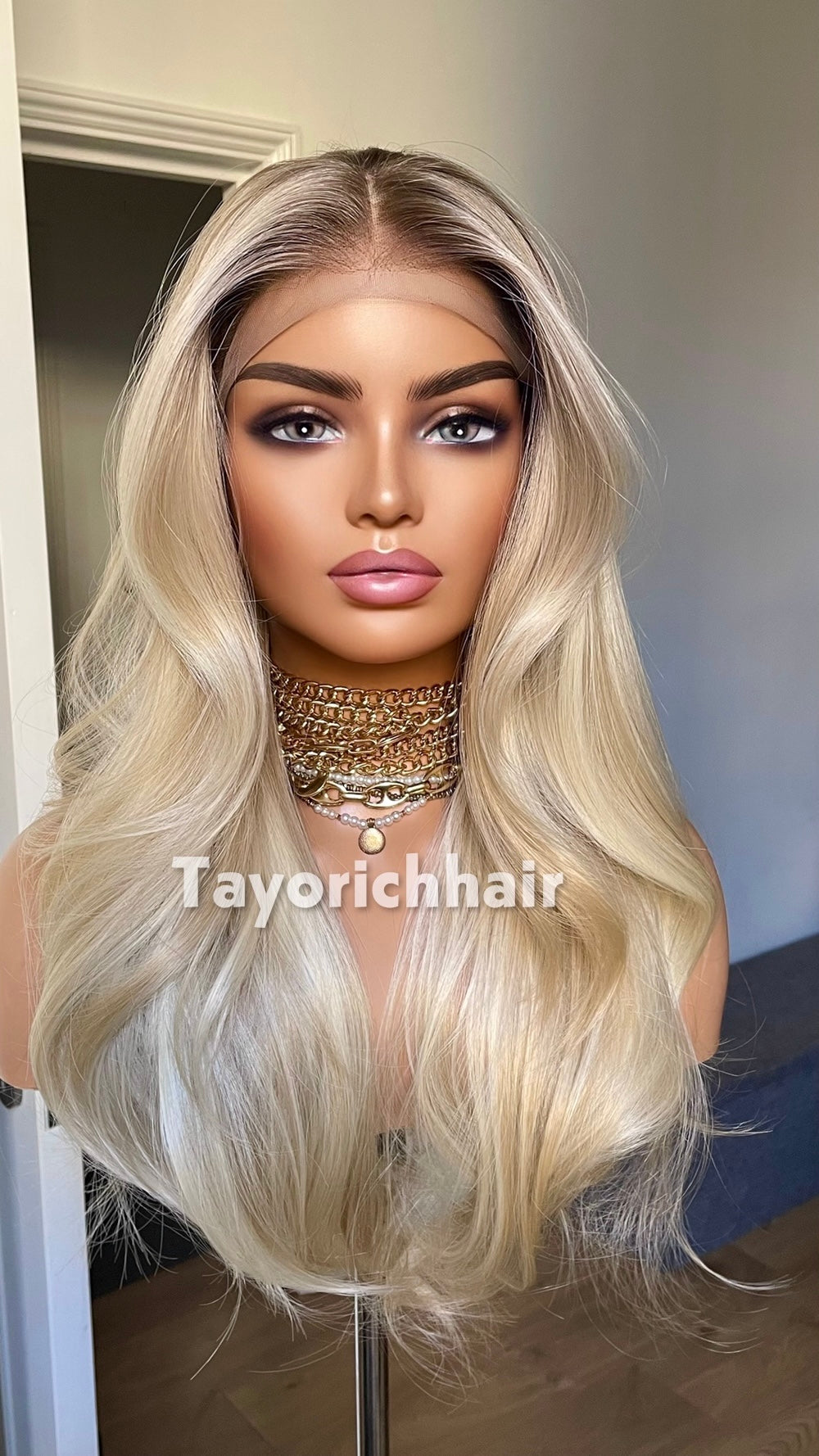 Mixed Light Blonde Heat Safe Synthetic Lace Front Wig Tayorichhair